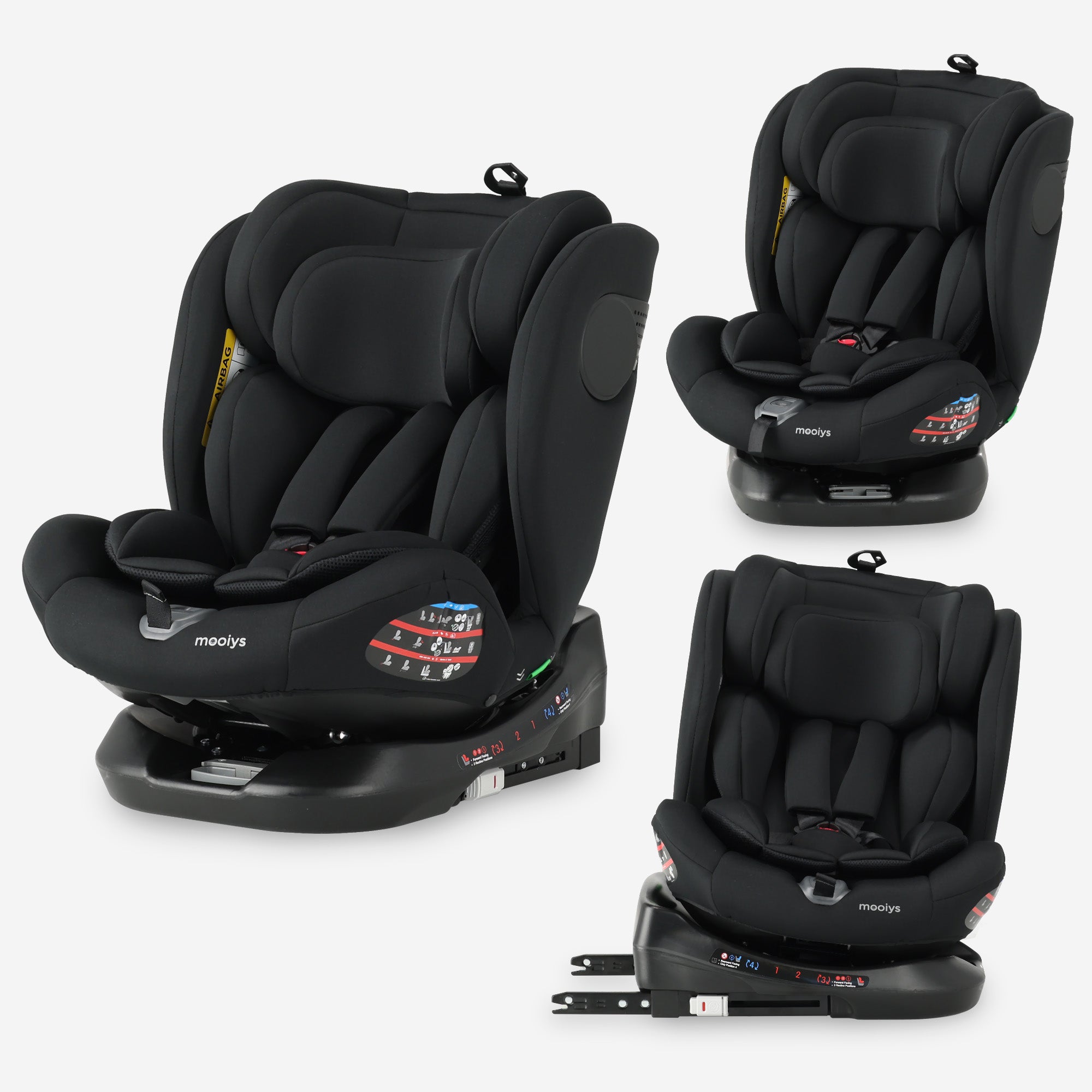 Kaya Luxe Autostoel I-Size - 360° Draaibaar - Isofix - Zwart