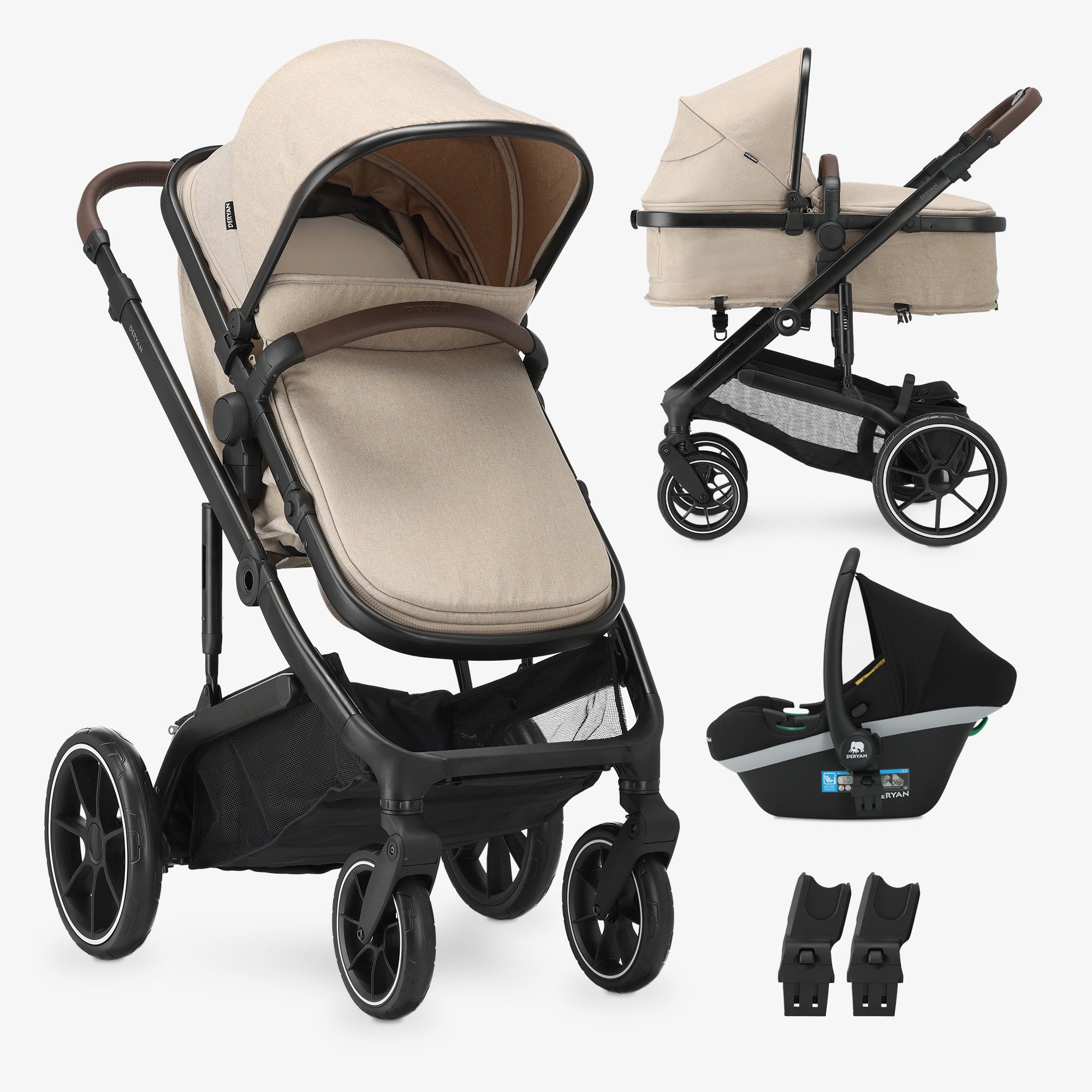 Noa 3-in-1 Kinderwagen Nougat