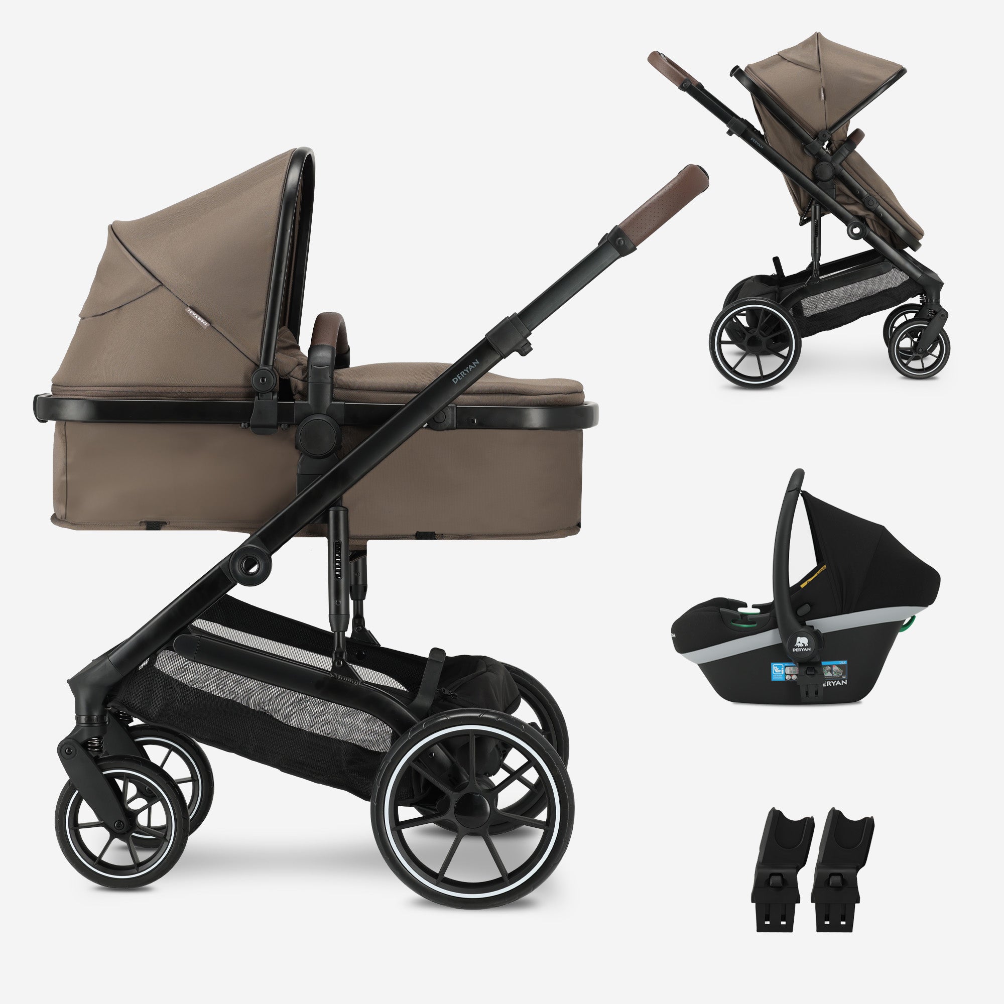 Noa 3-in-1 Kinderwagen Hazel Brown