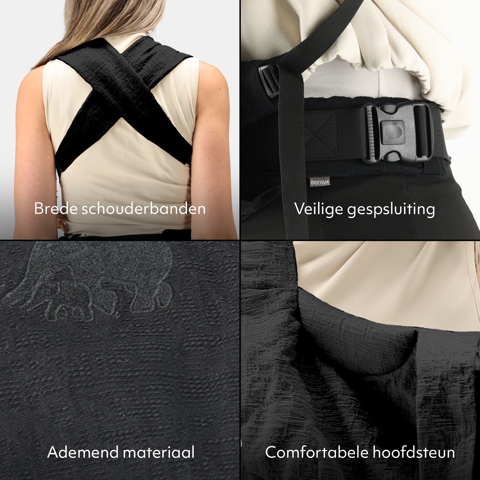 DERYAN Draagzak Nova Black