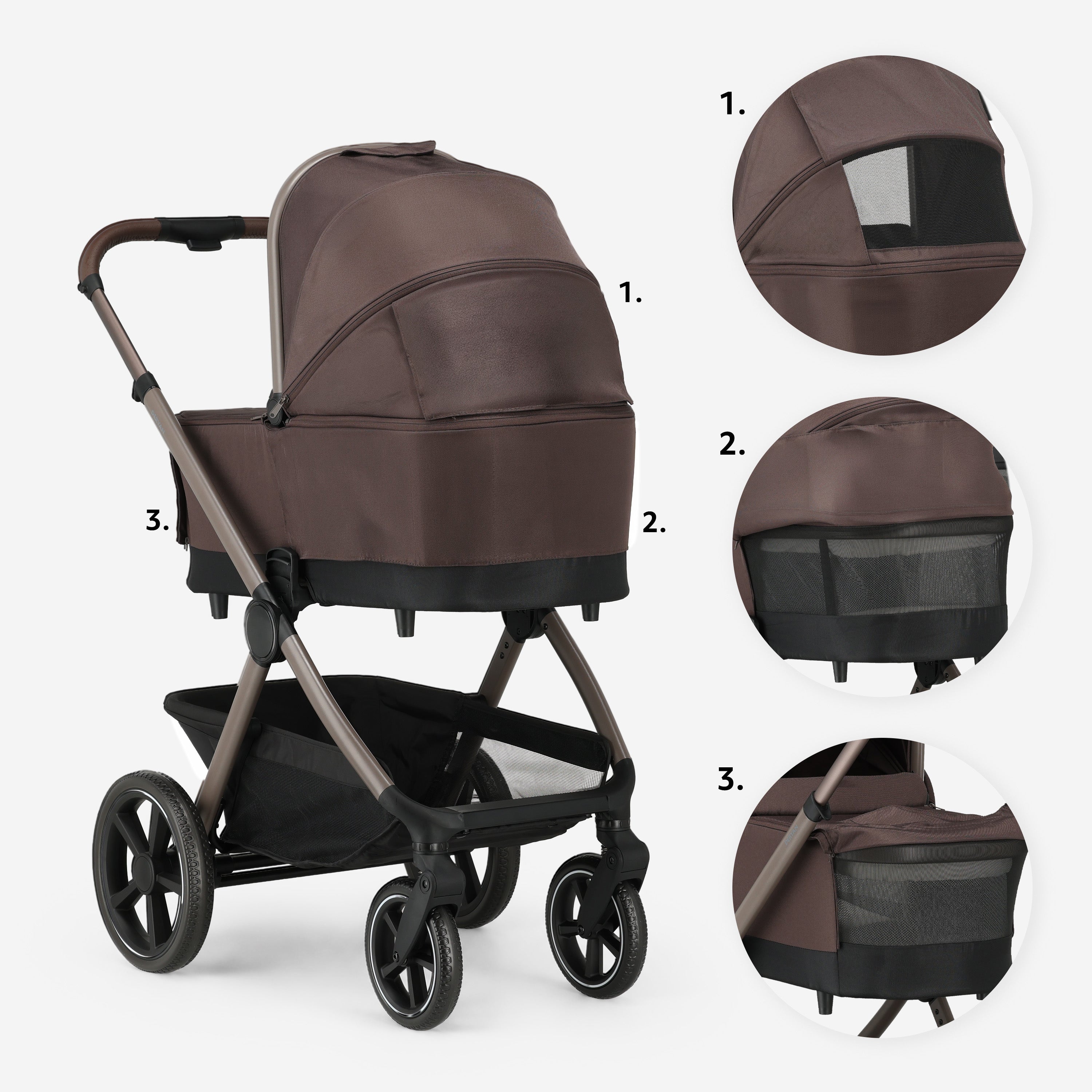 Naya 2-in-1 Kinderwagen Chocolate