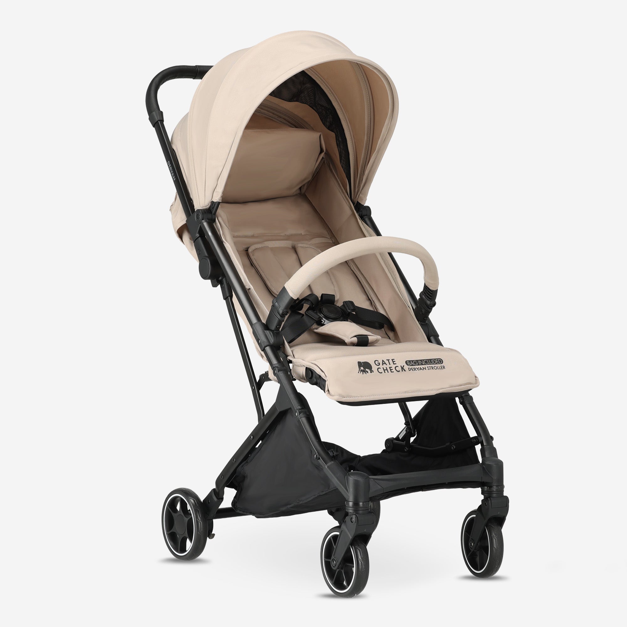 Deryan Airplane Buggy – Inclusief regenhoes en transporttas - Nougat