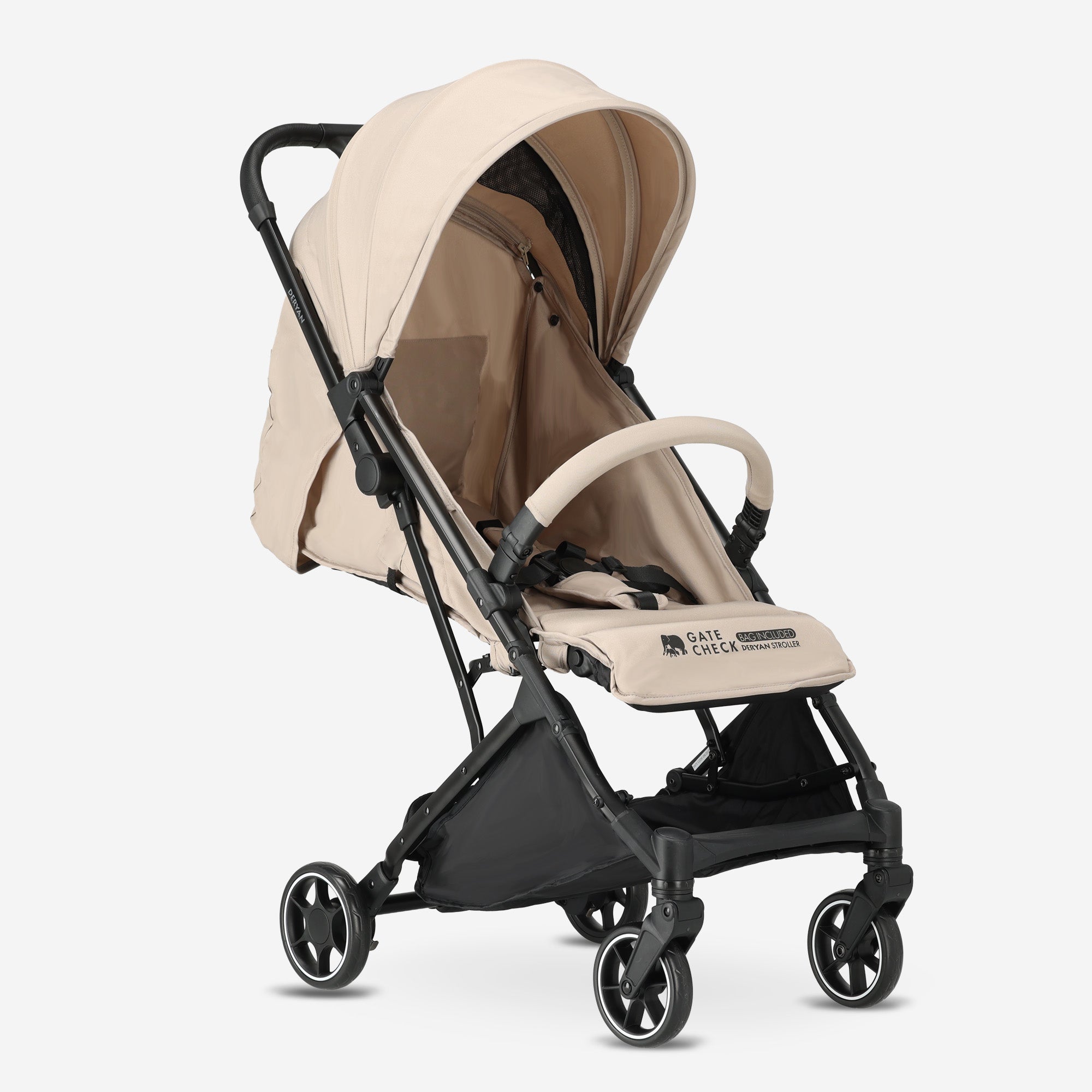 Deryan Airplane Buggy – Inclusief regenhoes en transporttas - Nougat