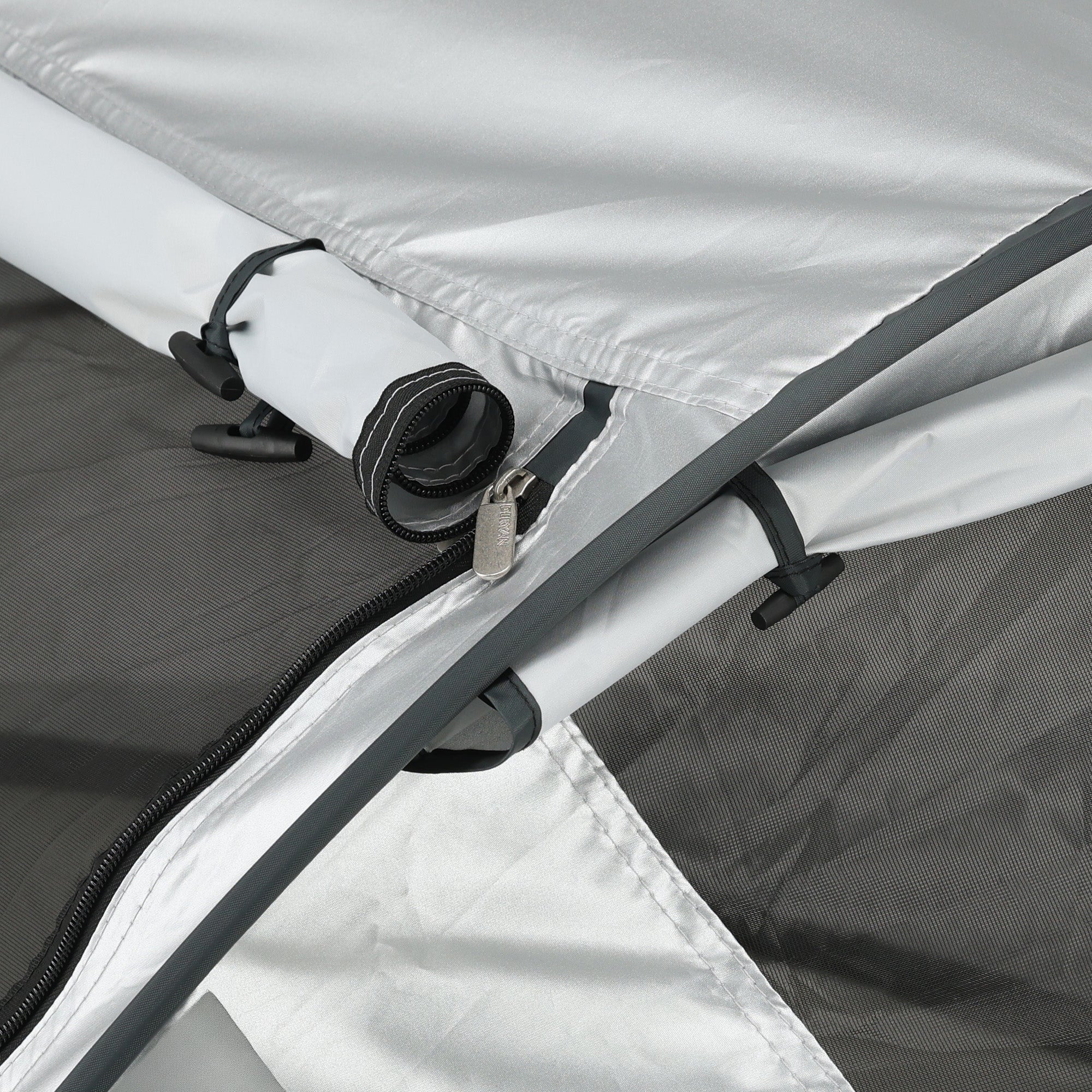 Deryan Toddler Luxury Camping Bed – Includes self-inflating mattress - Silver
