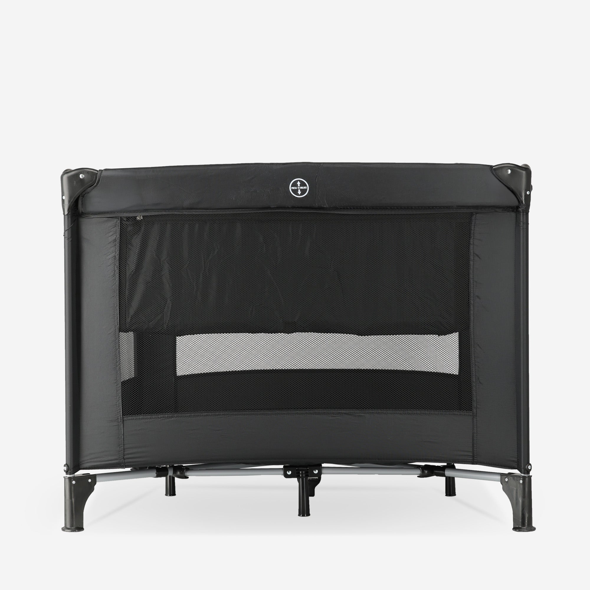 Inklapbare Kinderbox 100x100 cm - Met Verschoonblad - Zwart