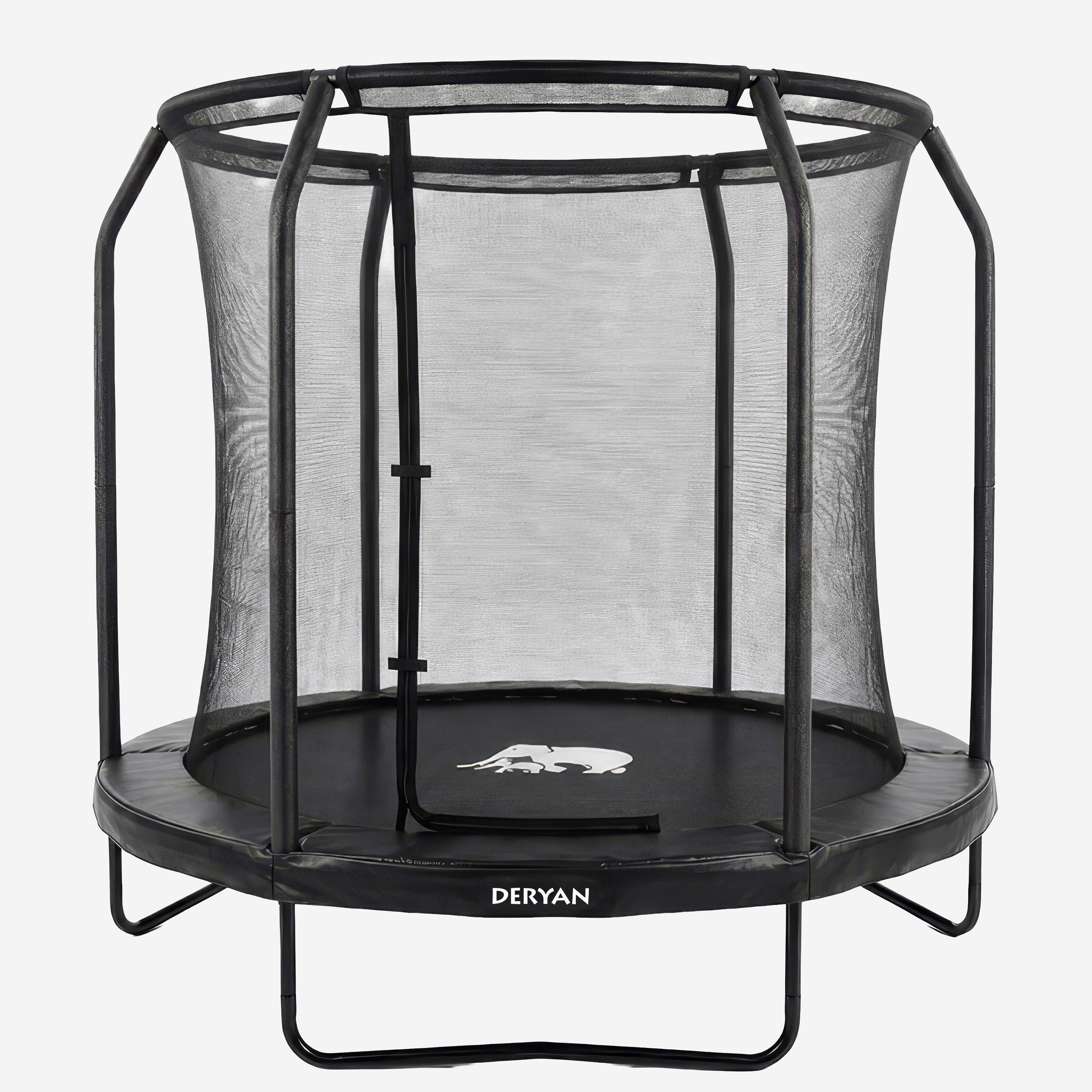 Kindertrampoline 183 cm met Veiligheidsnet en Ladder - Zwart