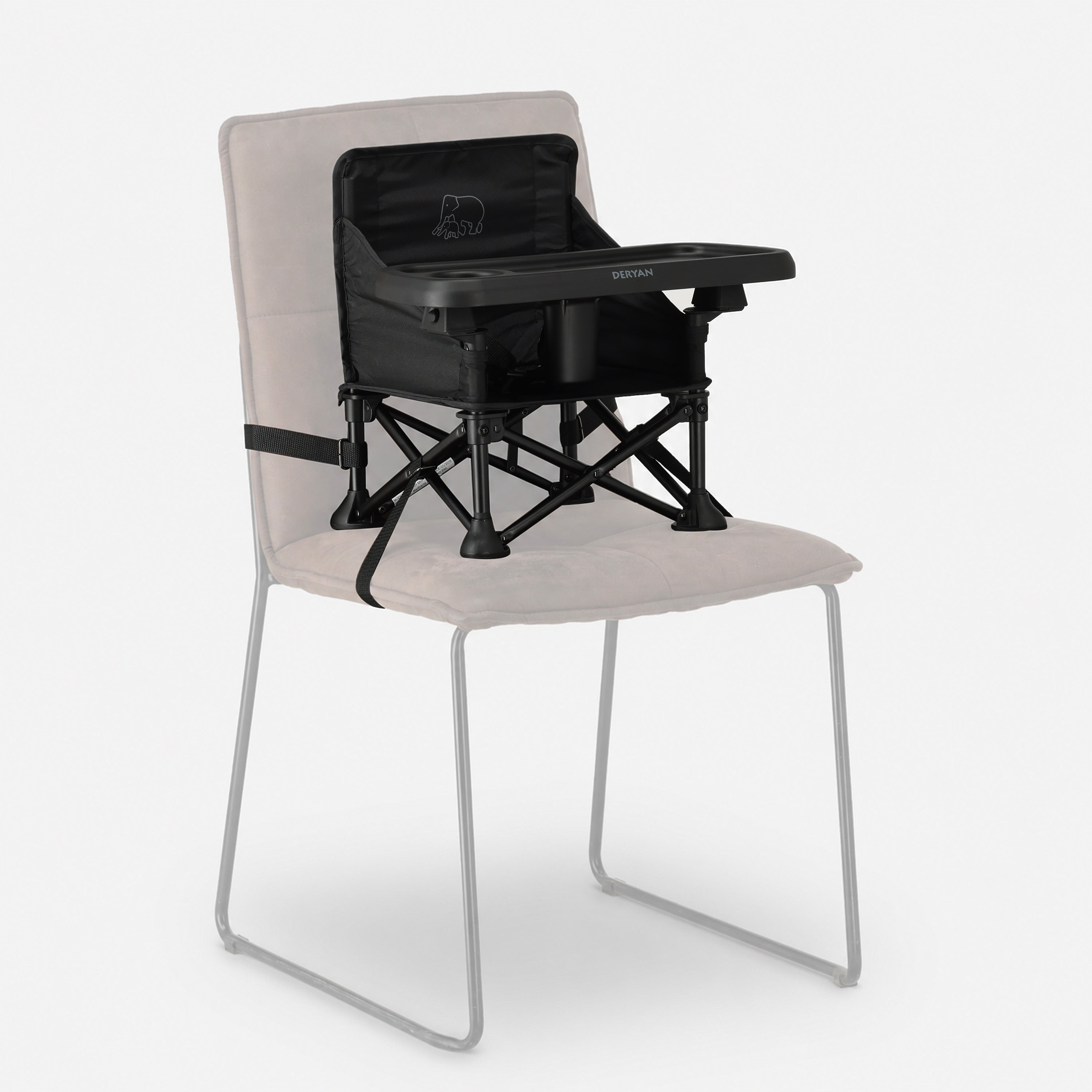 Pop 'N Sit Mini Kinderstoel - Opvouwbare stoelverhoger - Zwart