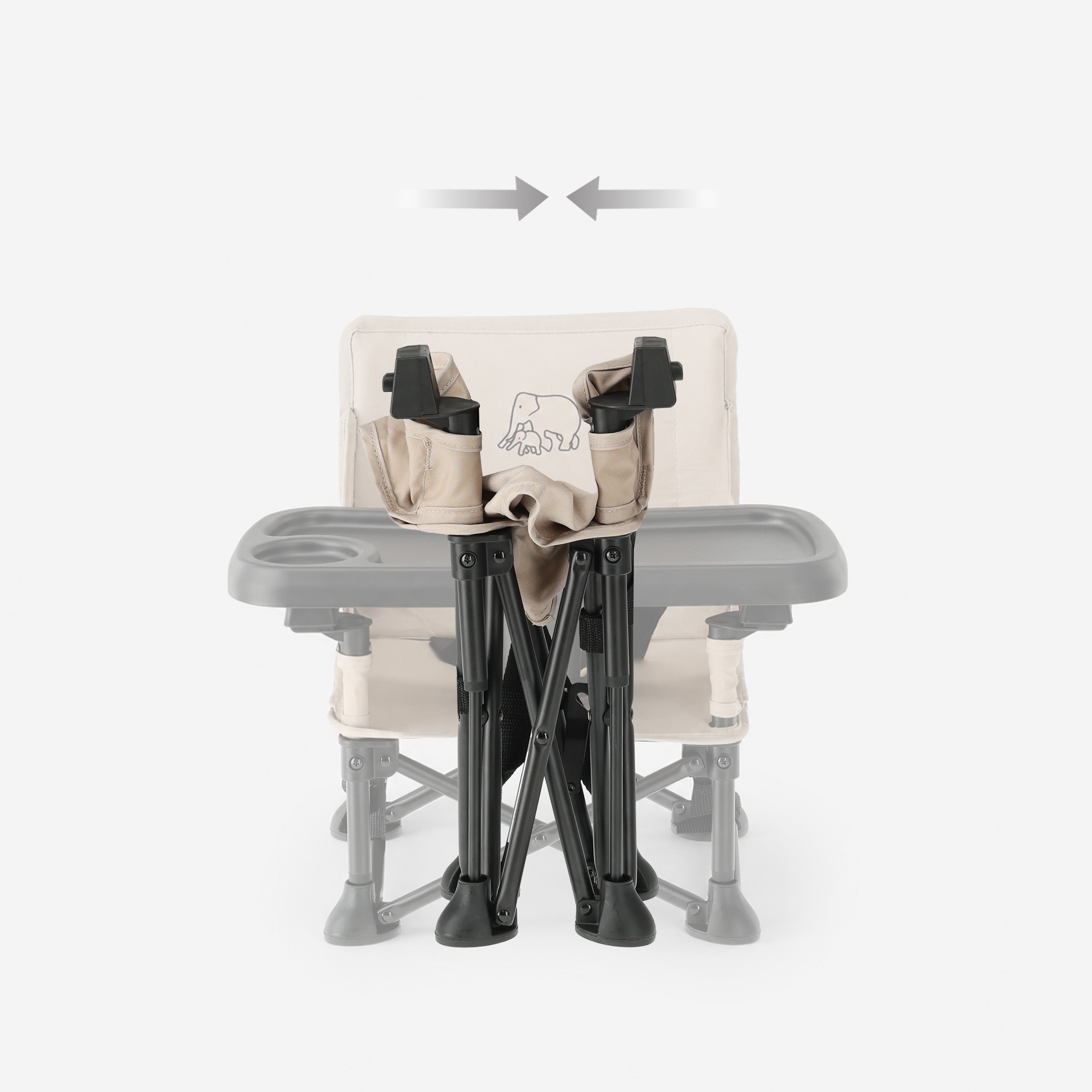 Pop 'N Sit Mini Kinderstoel - Opvouwbare stoelverhoger - Nougat