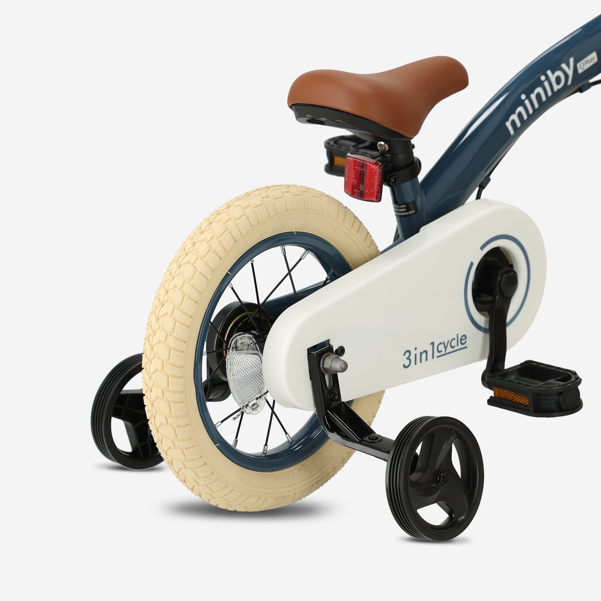 Qplay Miniby Kinderfiets 12 inch - 3 in 1 - loopfiets - Steel