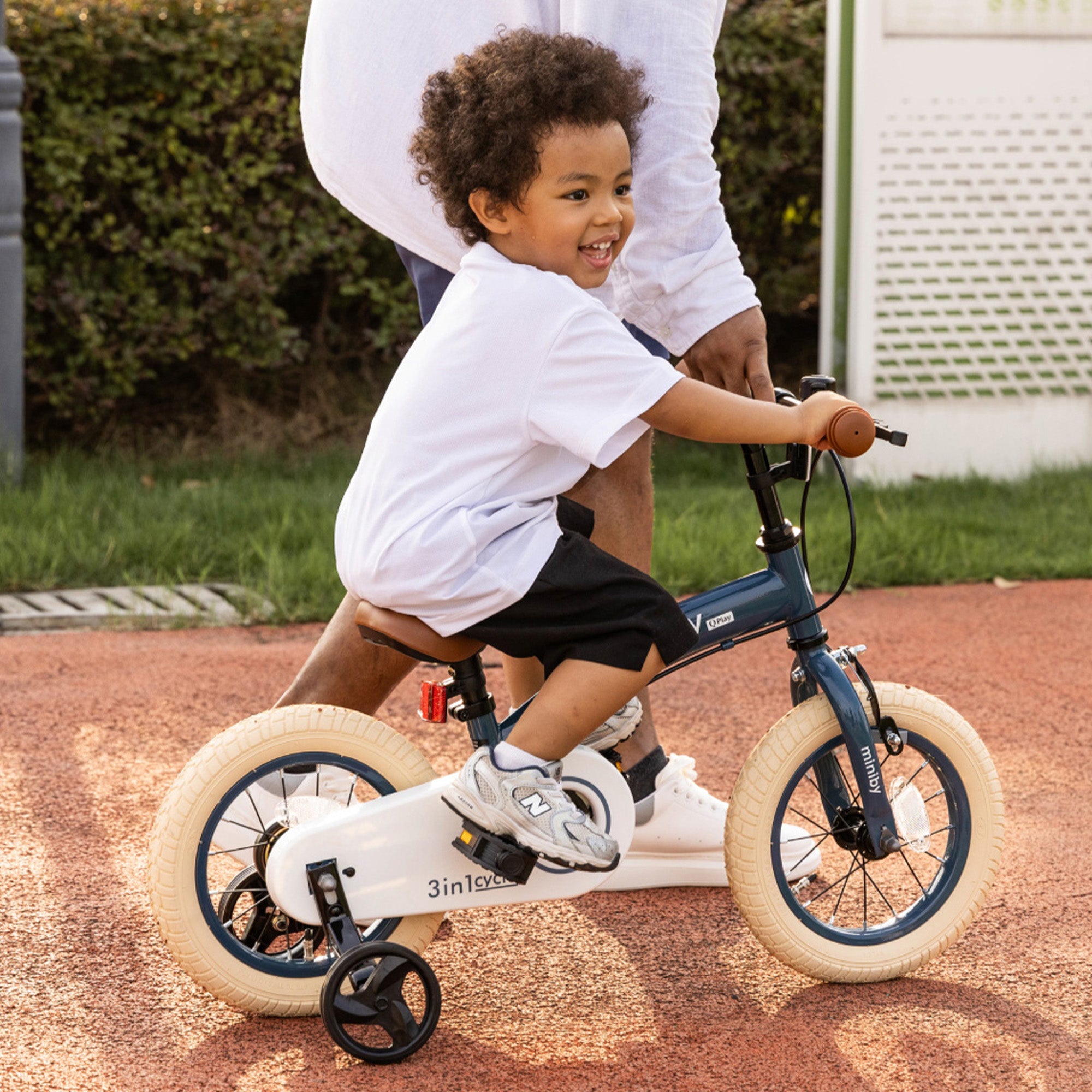 Qplay Miniby Kinderfiets 12 inch - 3 in 1 - loopfiets - Steel
