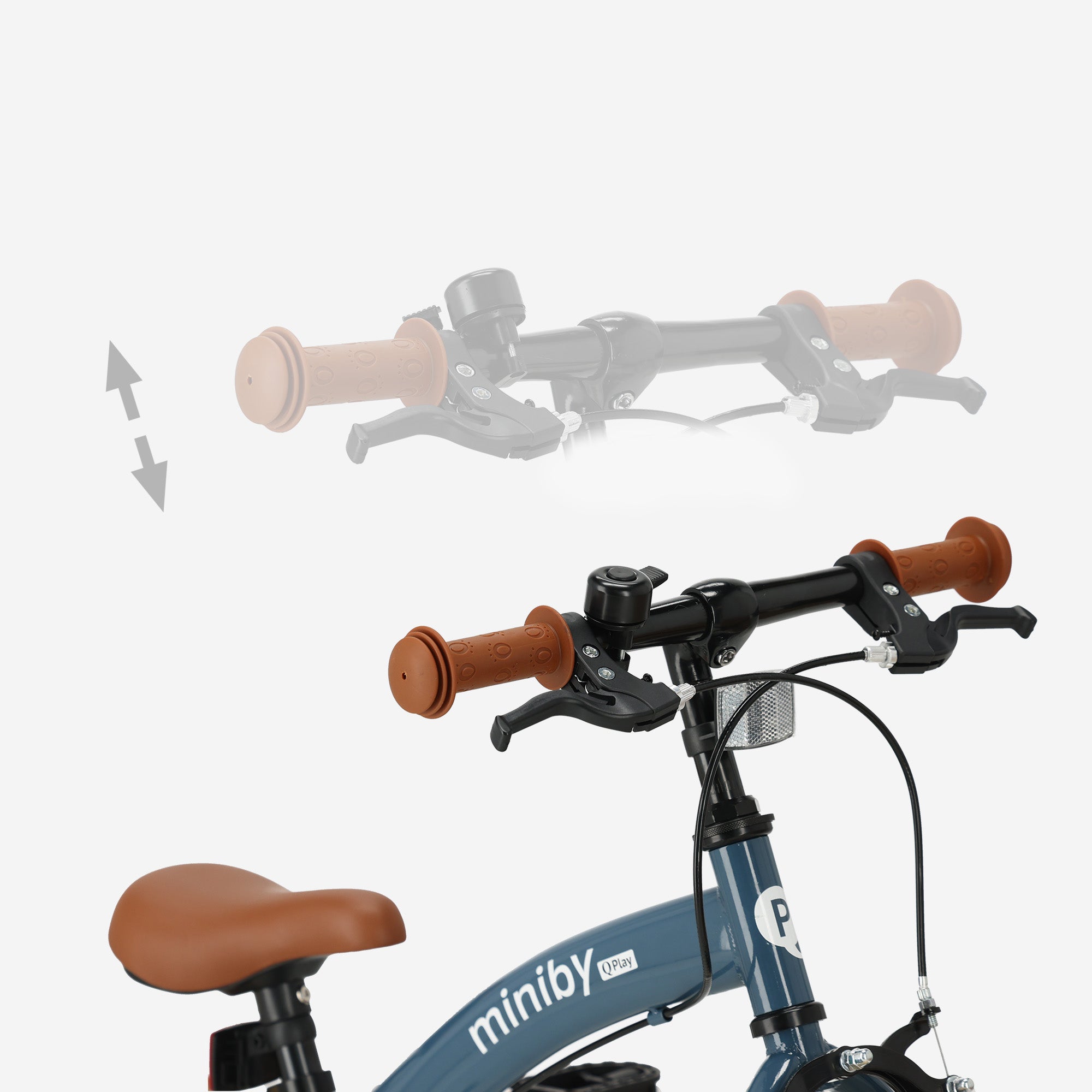 Qplay Miniby Kinderfiets 14 inch - 3 in 1 - loopfiets - Steel