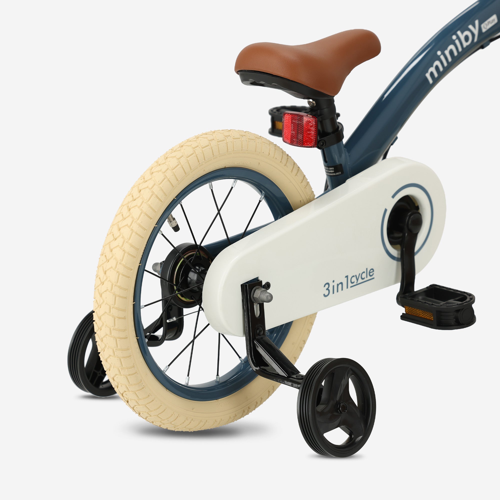 Qplay Miniby Kinderfiets 14 inch - 3 in 1 - loopfiets - Steel