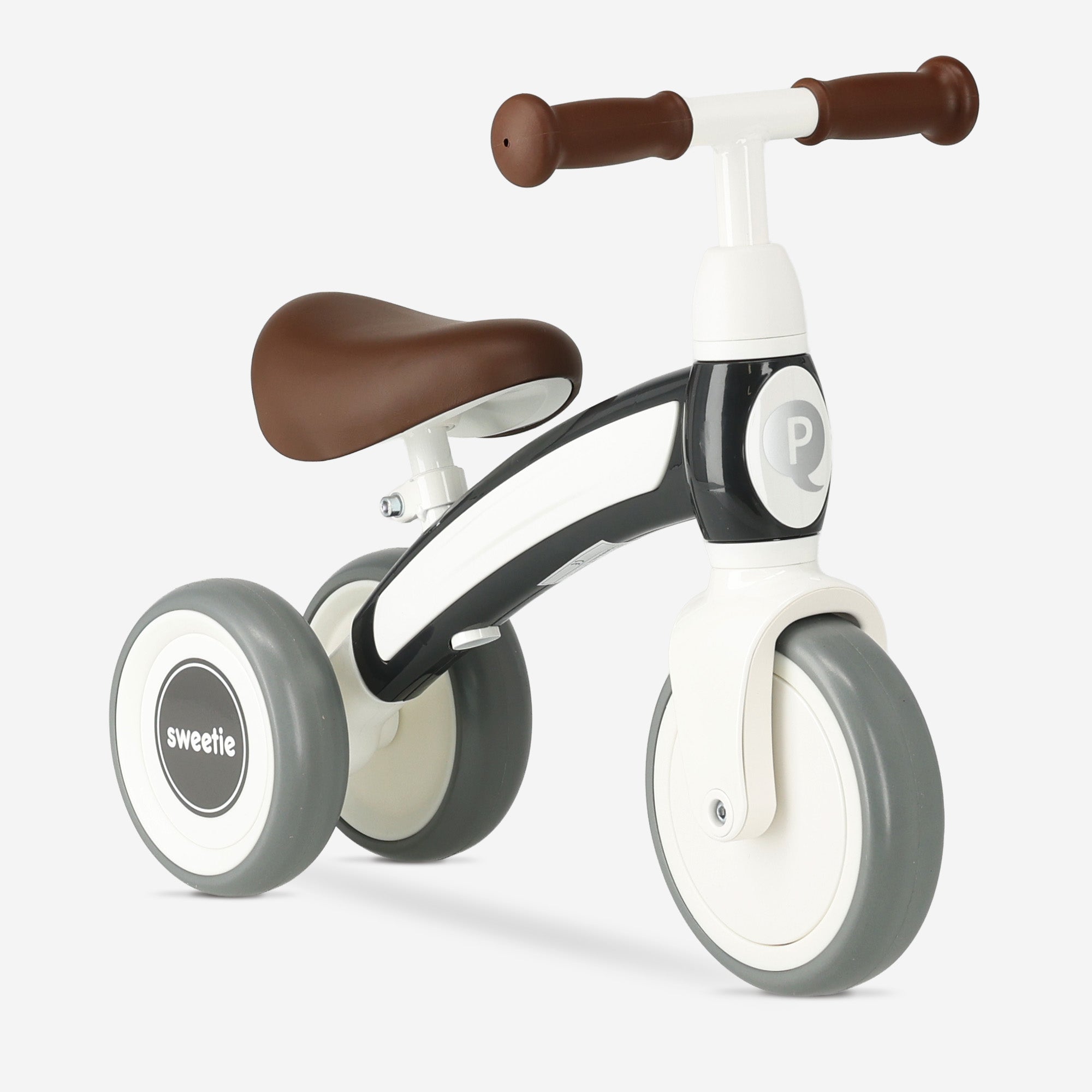 Qplay Sweetie Loopfiets - Driewieler 1-3 Jaar - Peuterfiets - Grijs