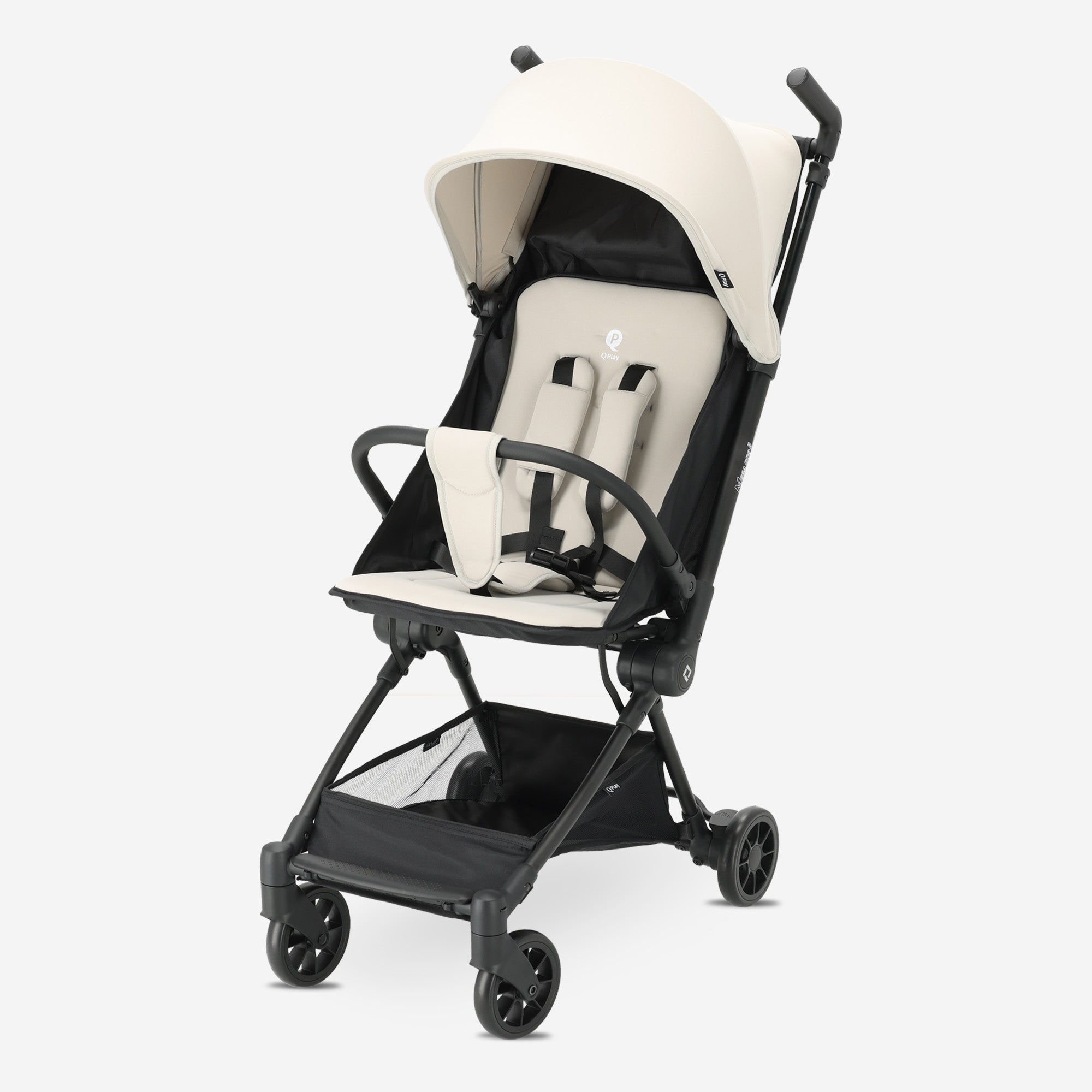kinderwagen weiß Qplay Mega Pro Leichtgewicht-Kinderwagen – Apricot