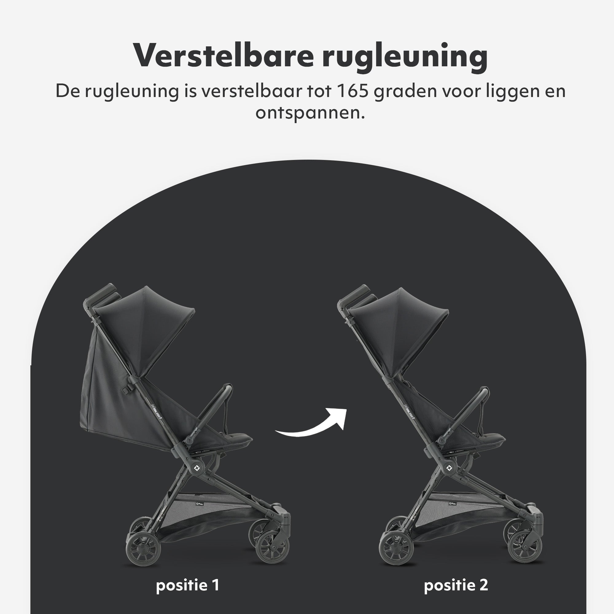 Qplay Mega Pro Lichtgewicht Buggy – Black