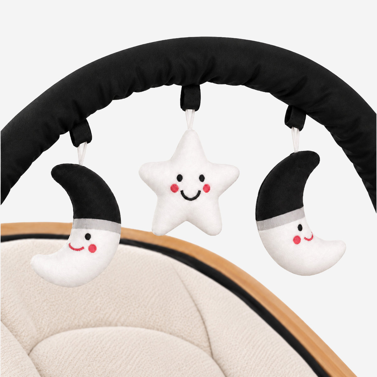 Deryan Rocker Luxe 2-in-1 Wipstoel - Cream
