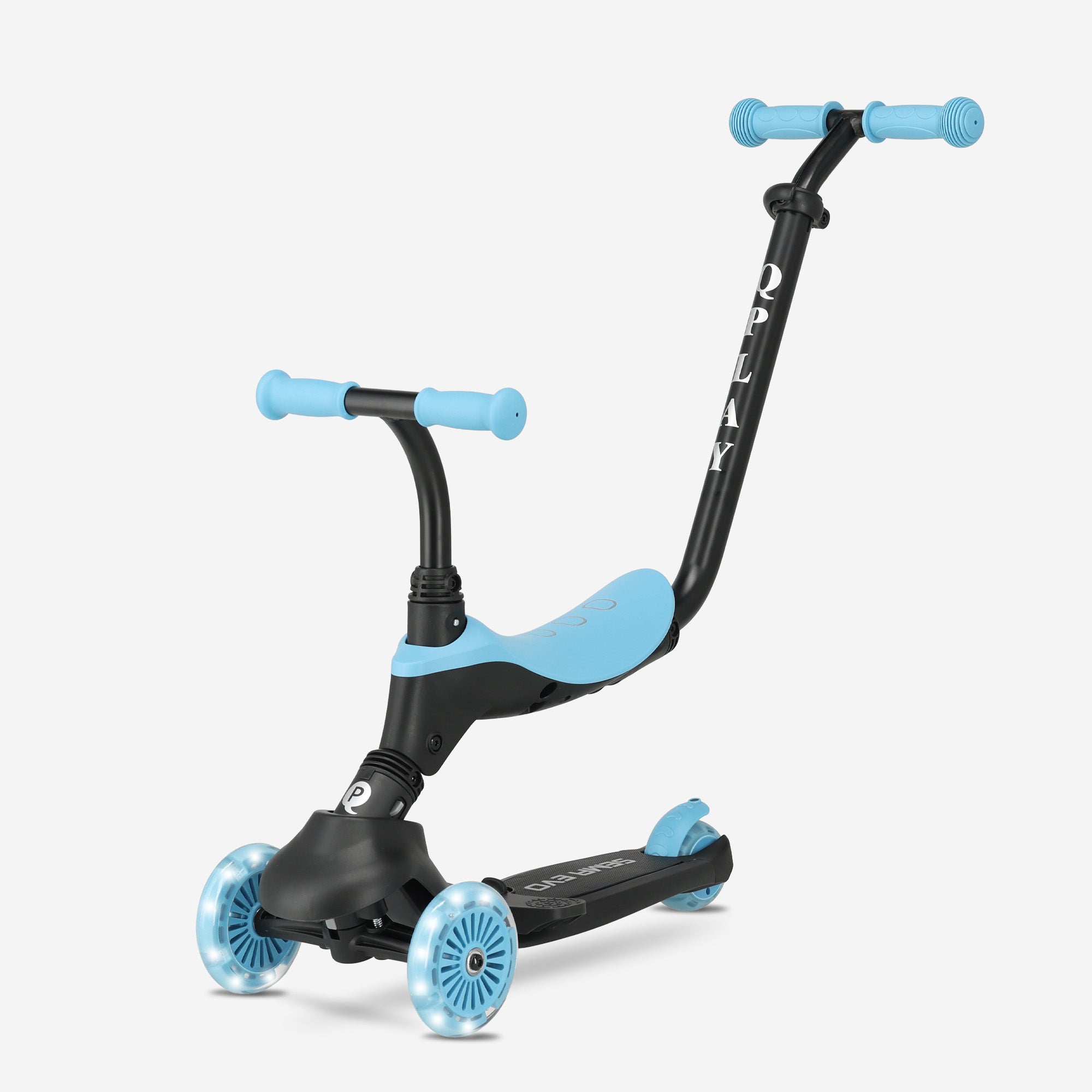 Qplay Sema Evo Kinderstep - 6-in-1 step - LED wielen - Blauw