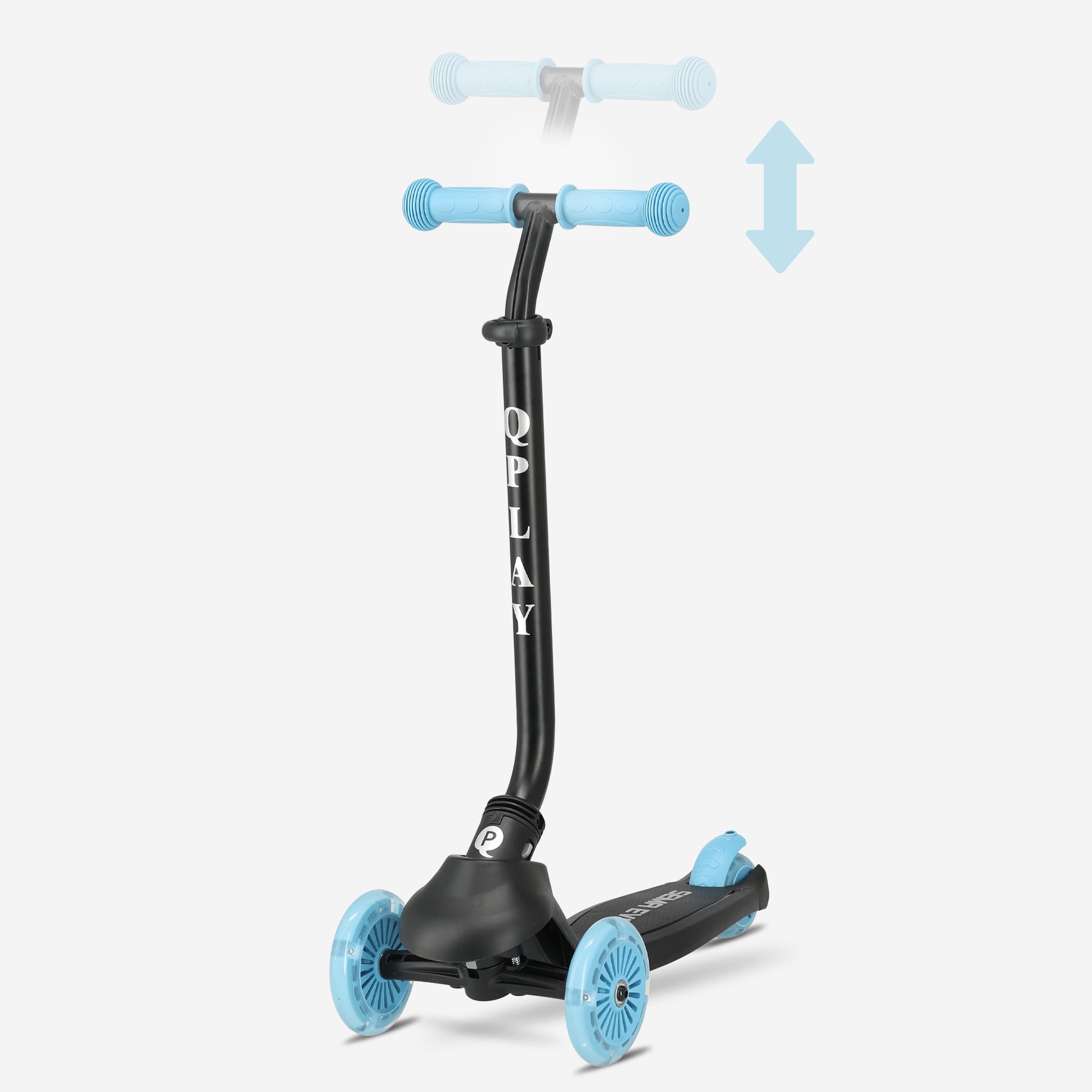 Qplay Sema Evo Kinderstep - 6-in-1 step - LED wielen - Blauw