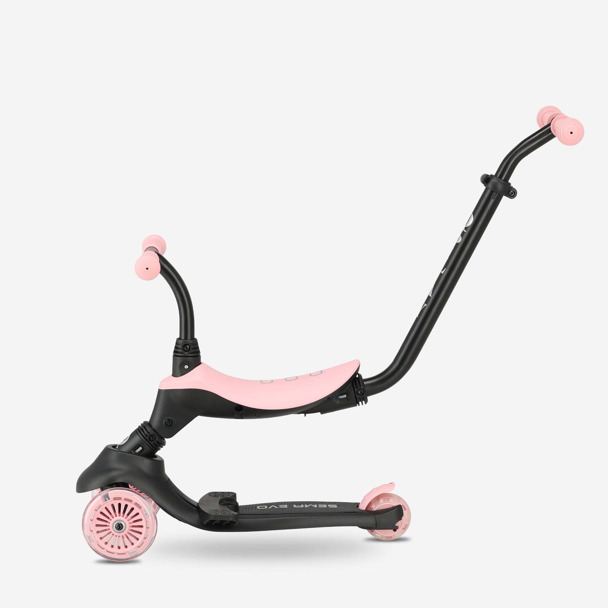 Qplay Sema Evo Kinderstep - 6-in-1 step - LED wielen - Roze