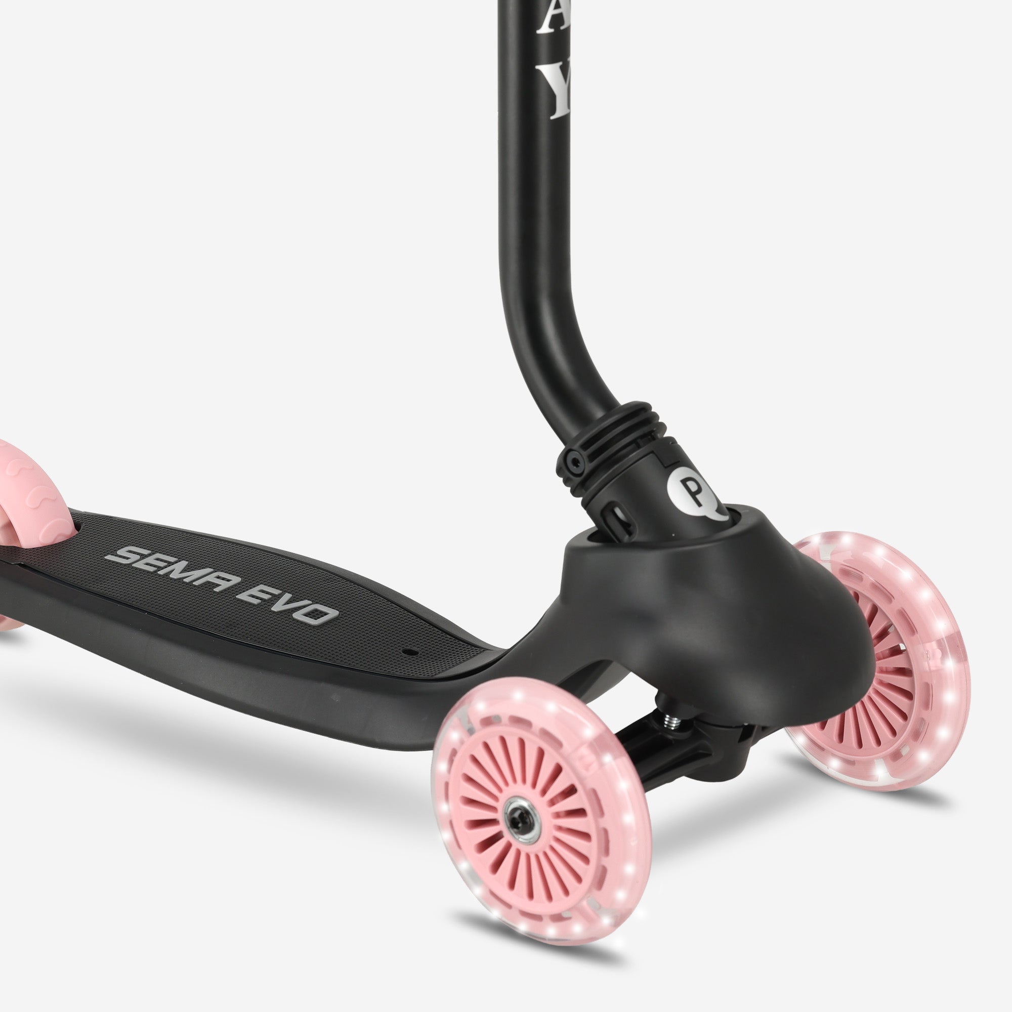 Qplay Sema Evo Kinderstep - 6-in-1 step - LED wielen - Roze