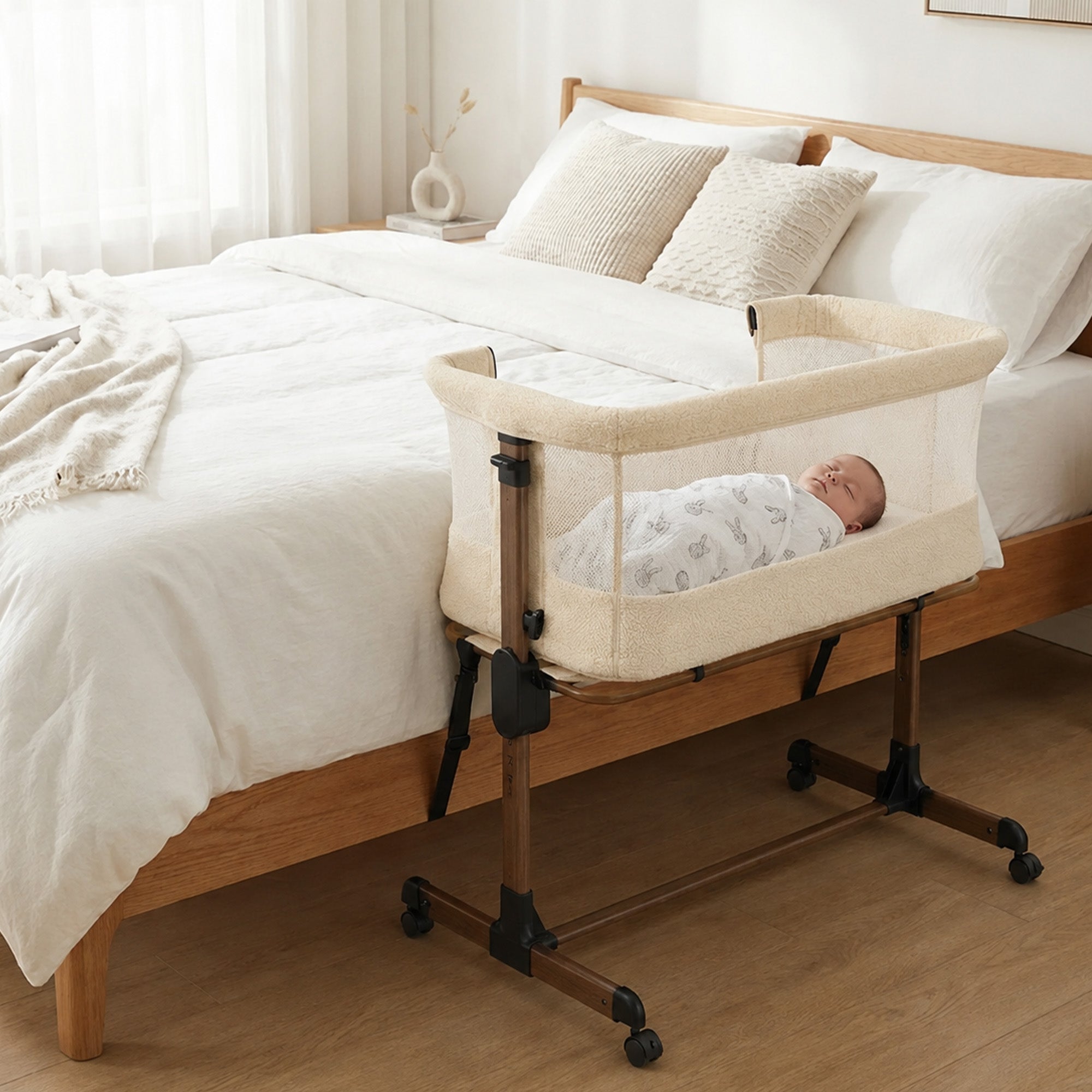 Co-Sleeper Snoozy Wieg - Teddy Nougat