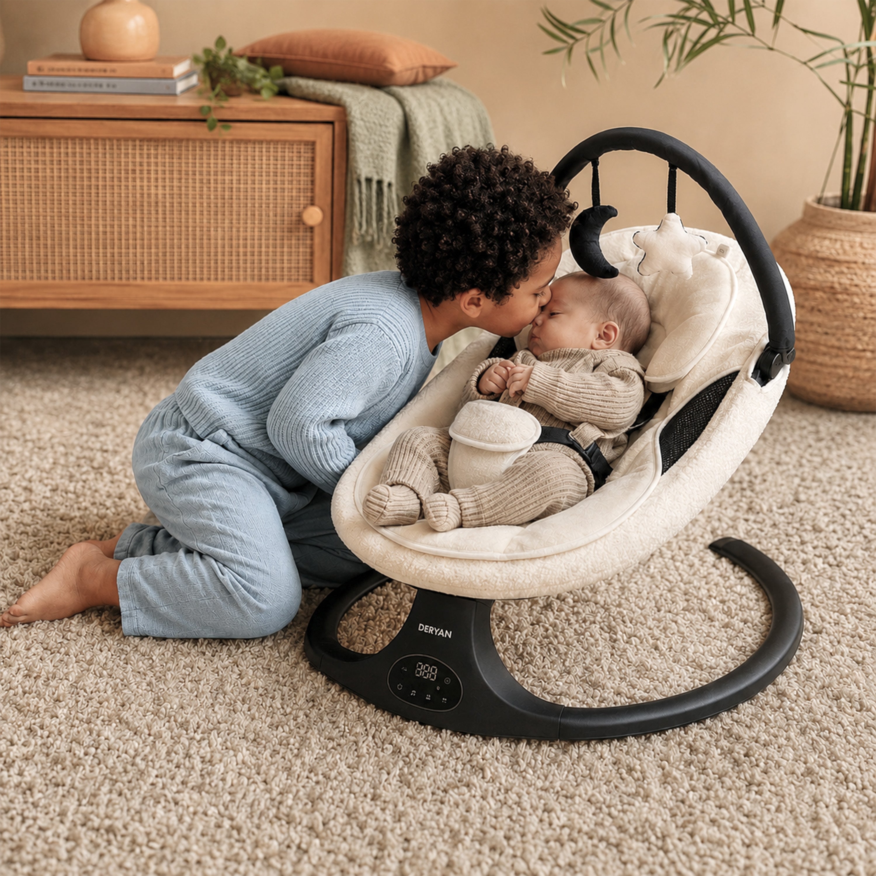 Teddy Elektrische Wipstoel - Baby Schommelstoel - Wit