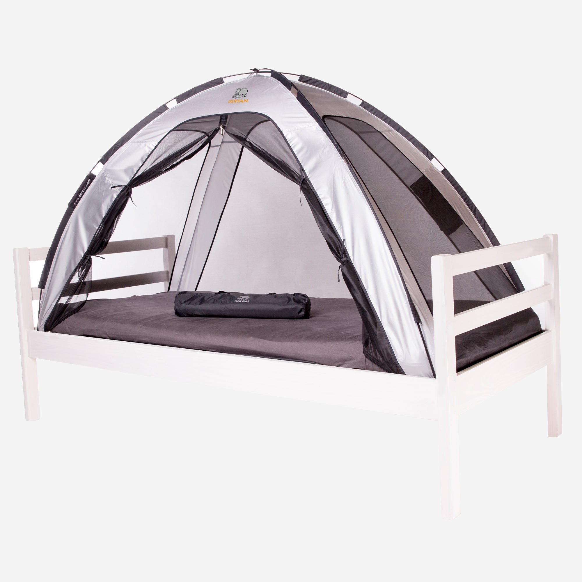 Bett Zelt Moskitonetz Silber - 200x90cm