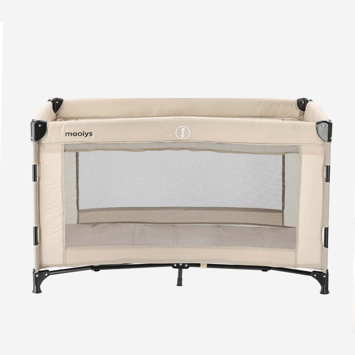 Mooiys Campingbed met Verschoonblad en Bodemverhoger - 120x60cm - Cream