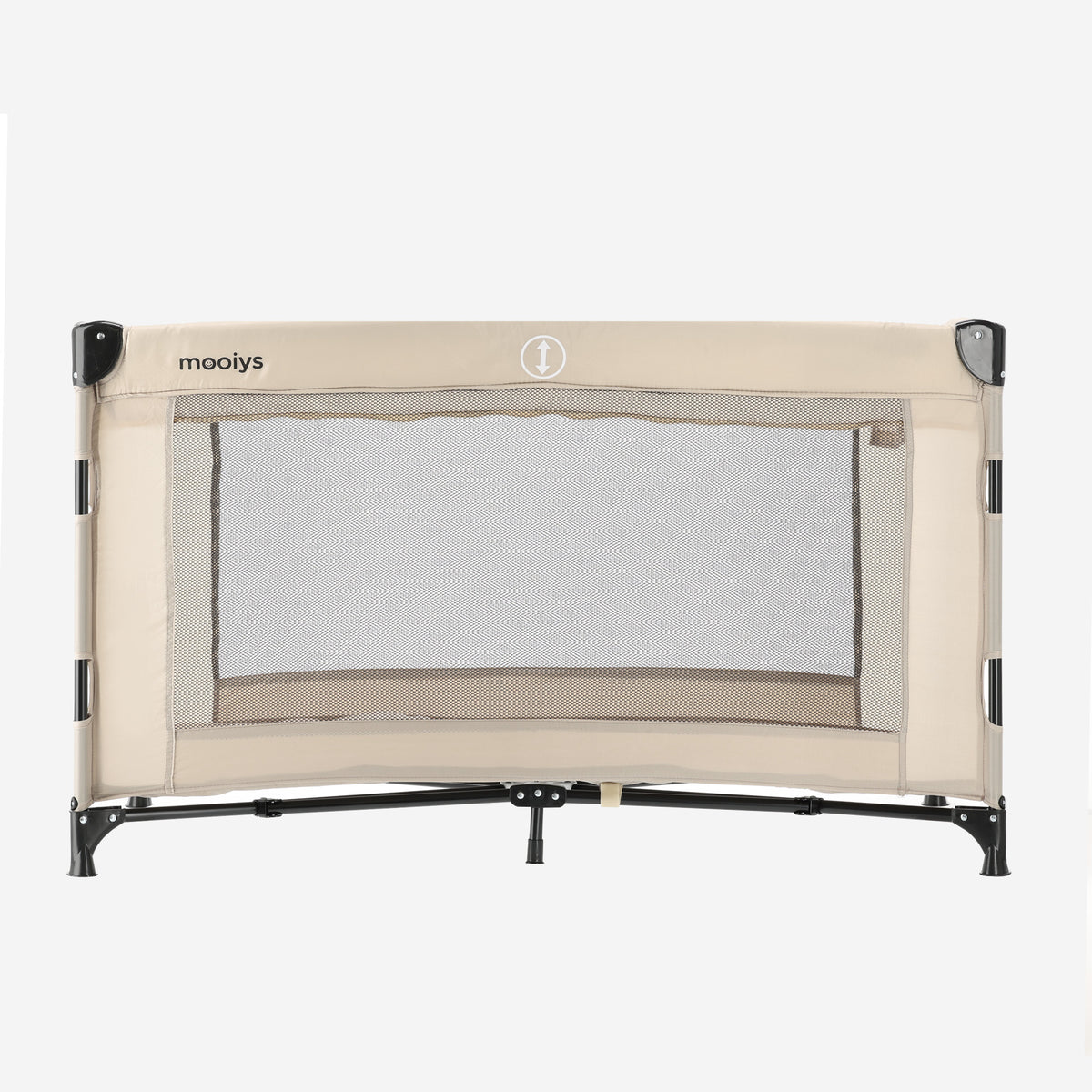 Mooiys Campingbed met Verschoonblad en Bodemverhoger - 120x60cm - Cream