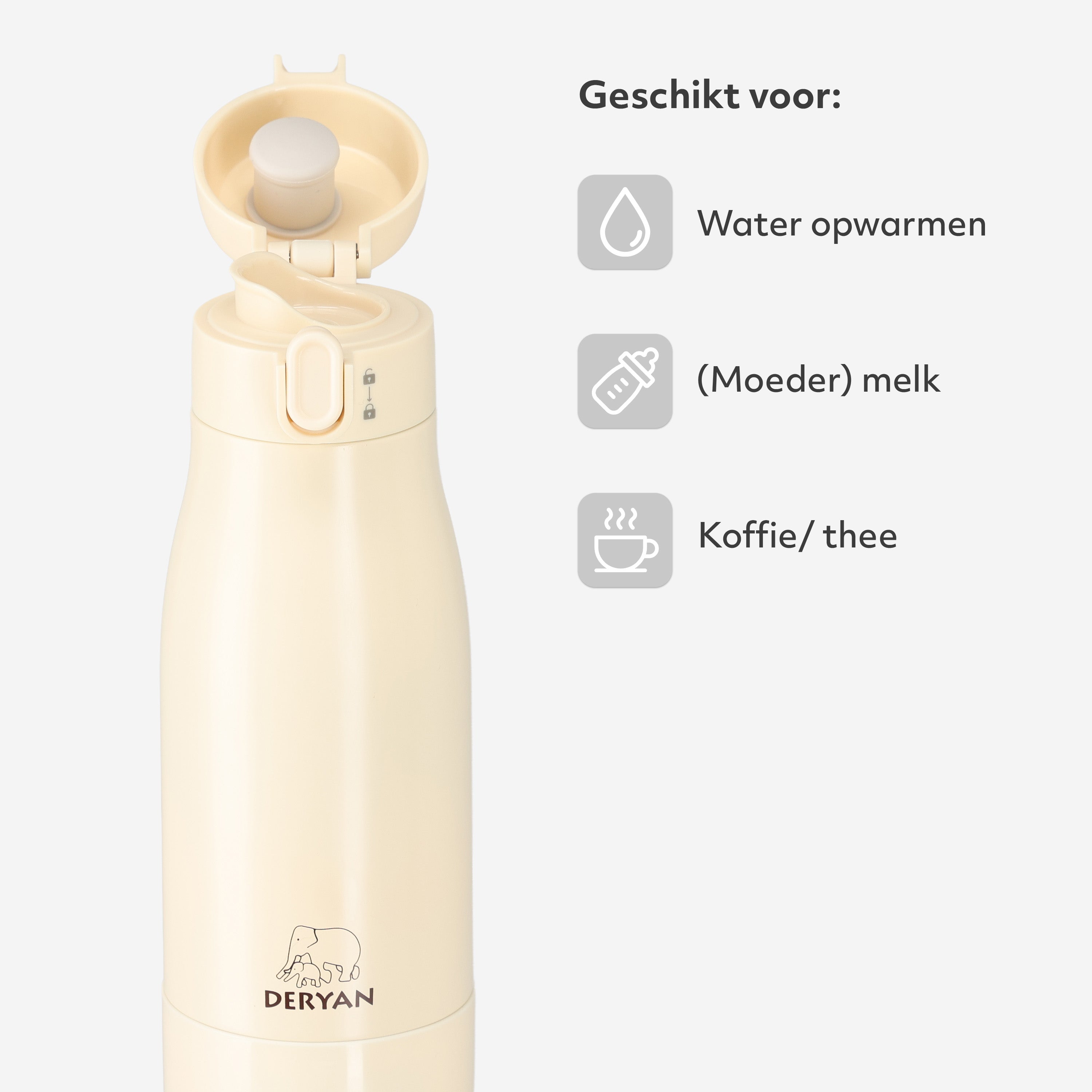 Draagbare Elektrische Flessenverwarmer - Draadloos - Créme