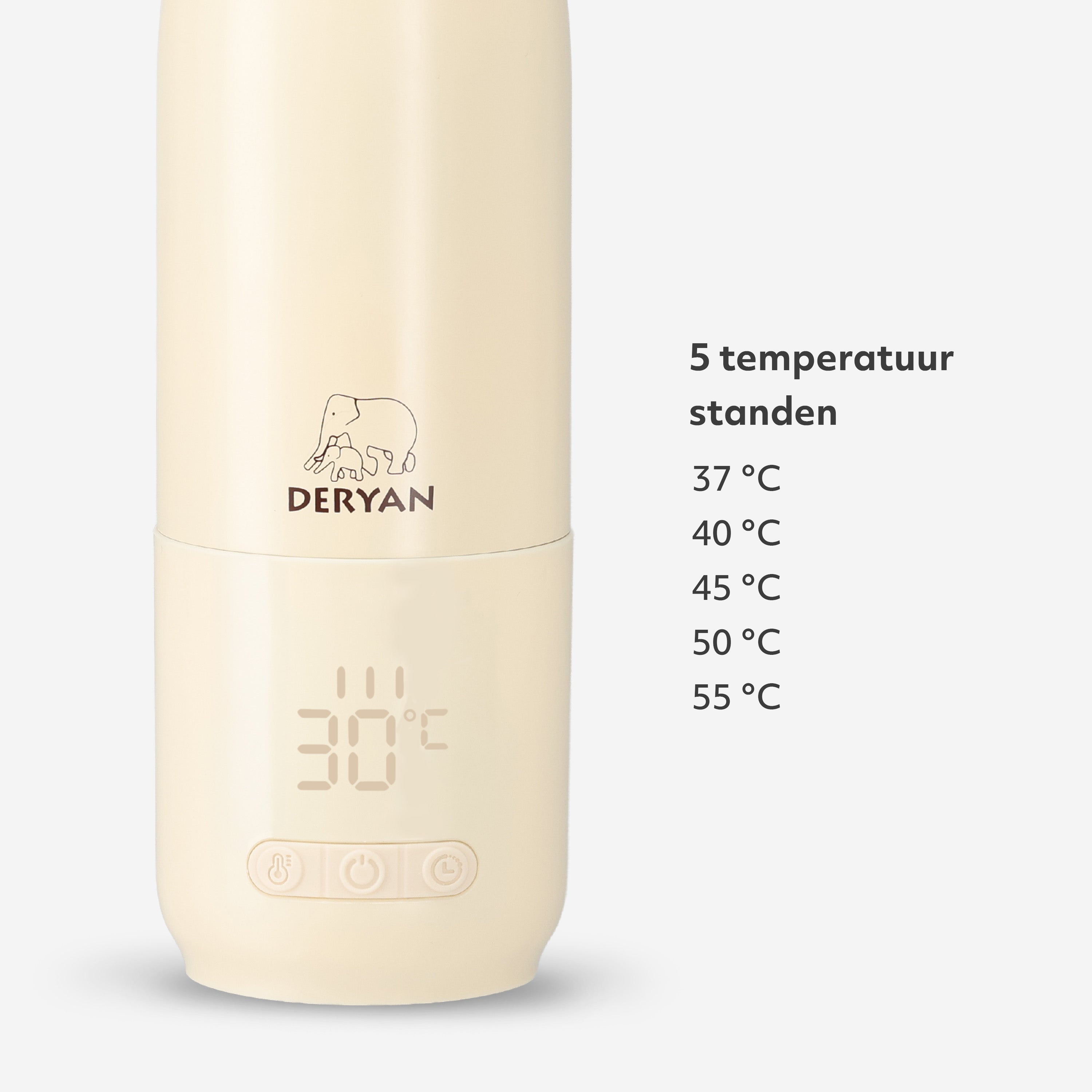 Draagbare Elektrische Flessenverwarmer - Draadloos - Créme