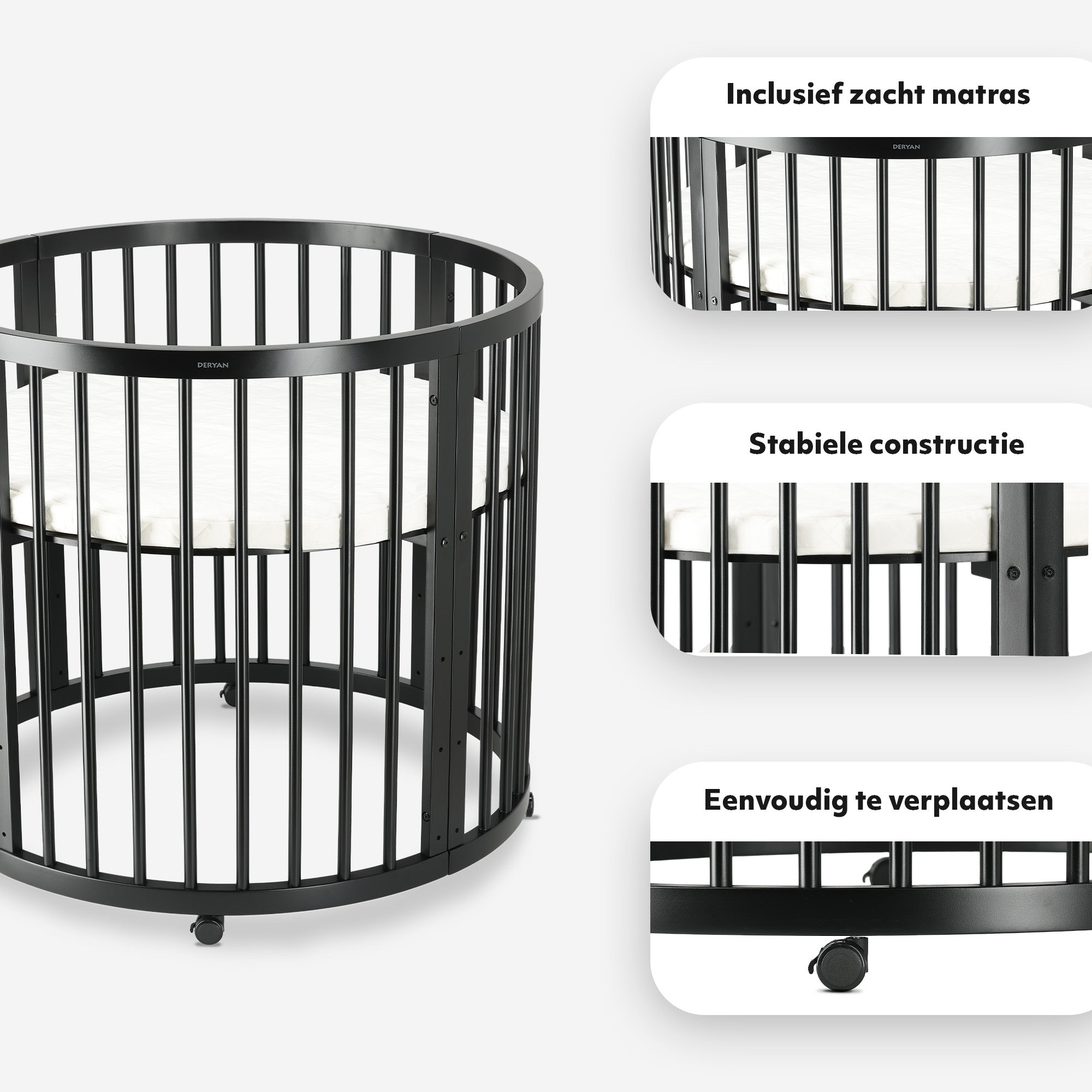 Willow Houten Ronde Box inclusief matras