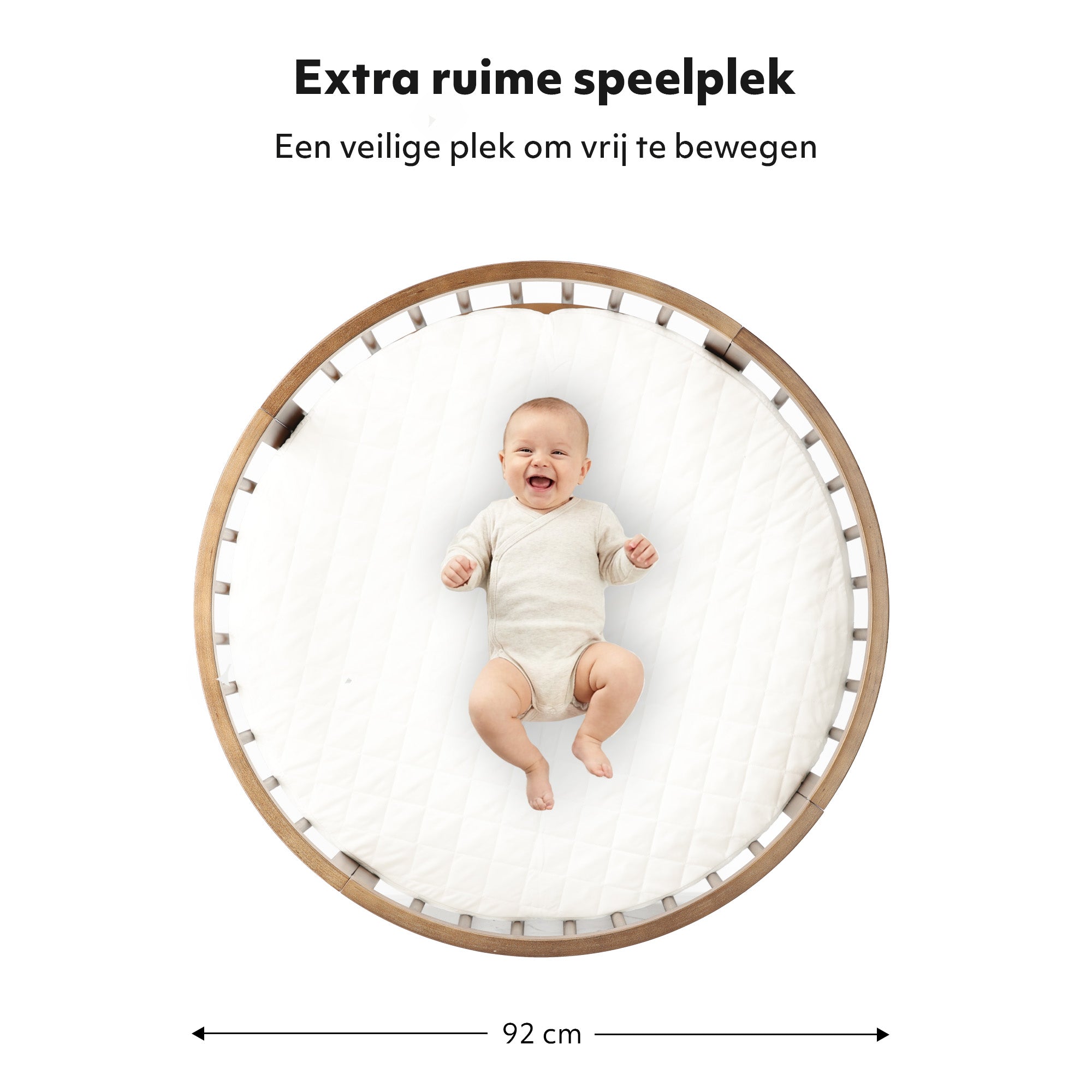 Willow Houten Ronde Box inclusief matras - Brown