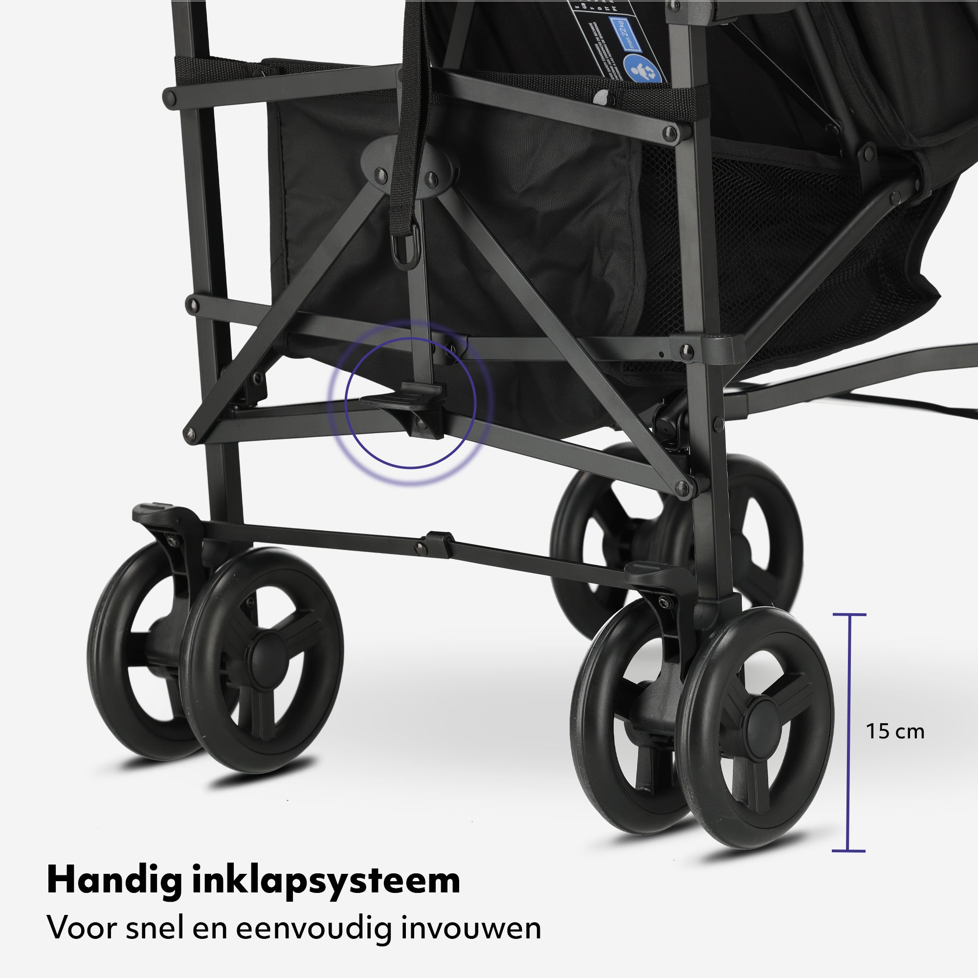 Mooiys Zeke Buggy - Paraplu Buggy - 5-Punts Gordel - Geschikt voor Kinderen tot 22 kg - Zwart