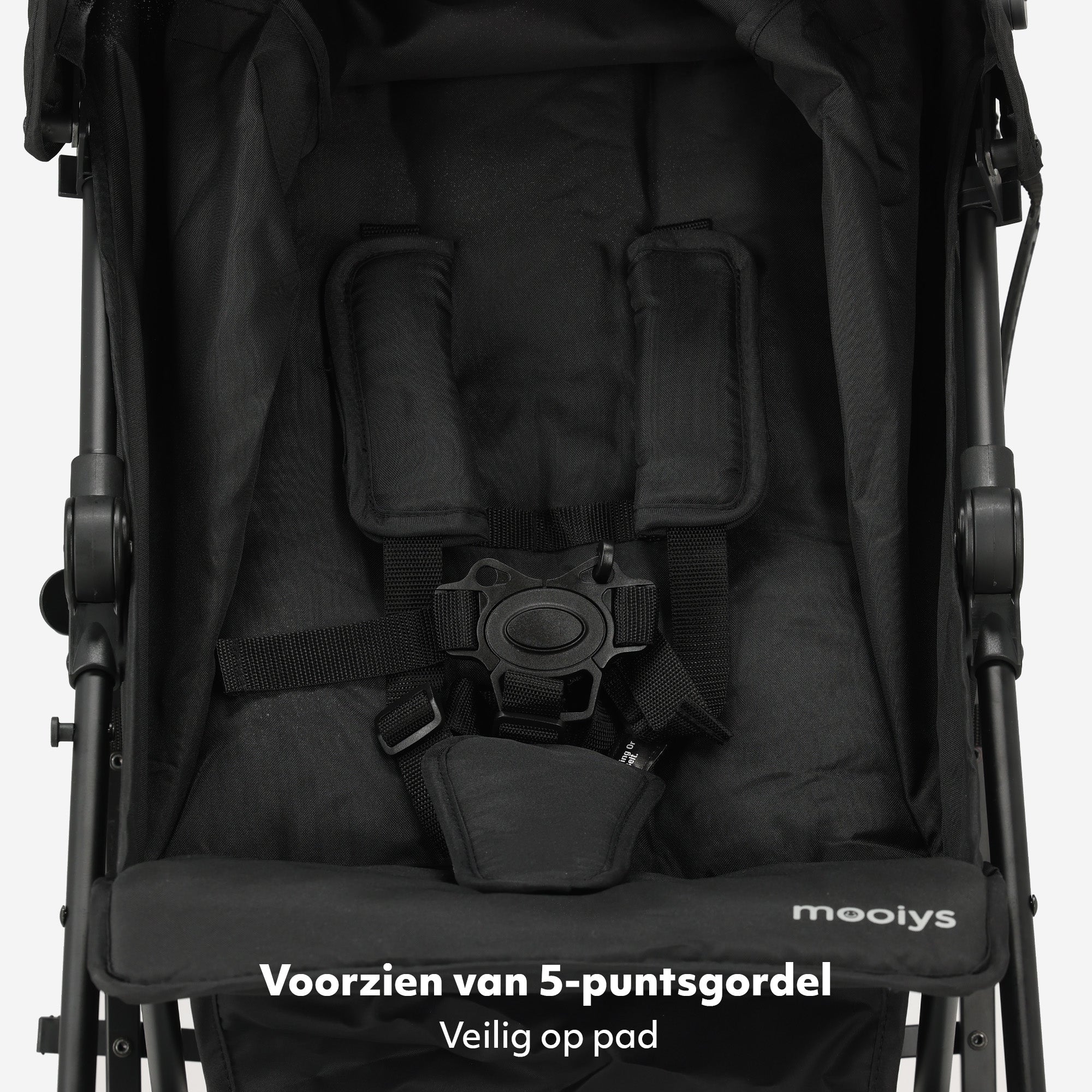 Mooiys Zeke Buggy - Paraplu Buggy - 5-Punts Gordel - Geschikt voor Kinderen tot 22 kg - Zwart