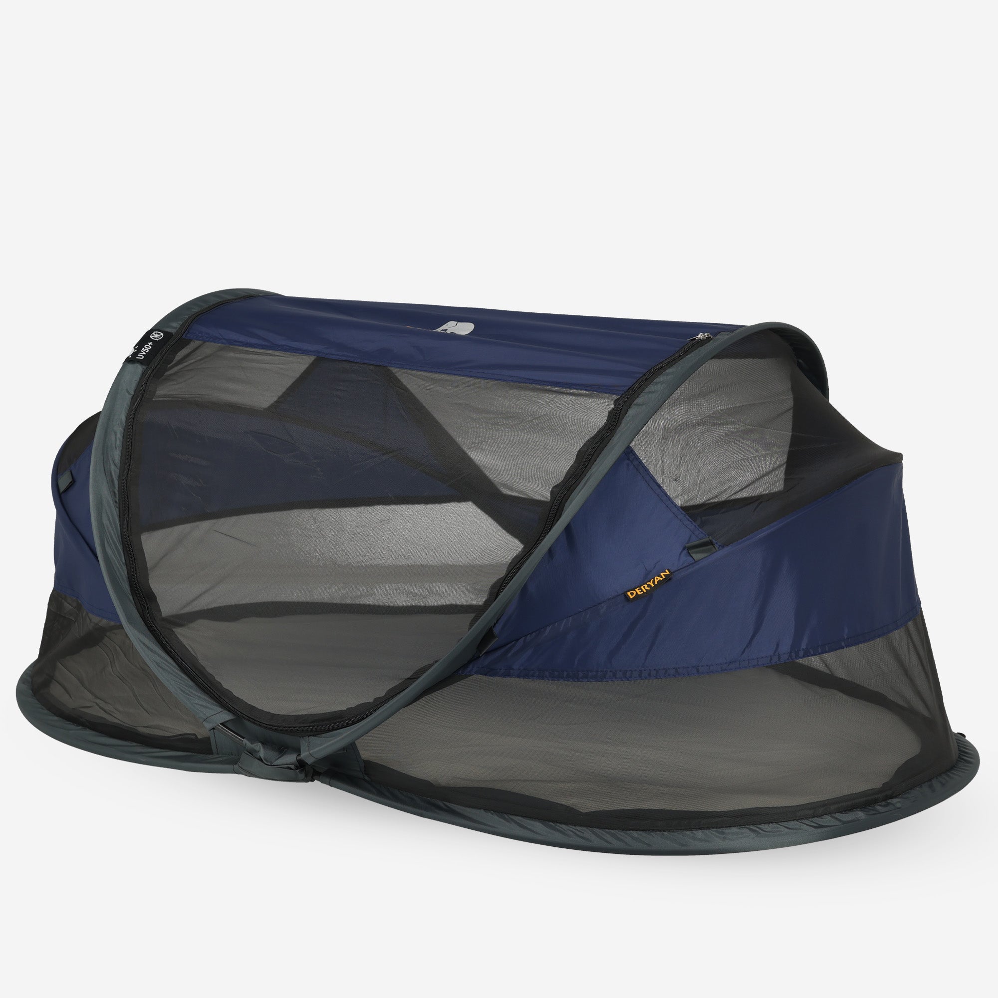 DERYAN Baby Luxe Campingbedje – Inclusief zelfopblaasbare matras - Navy