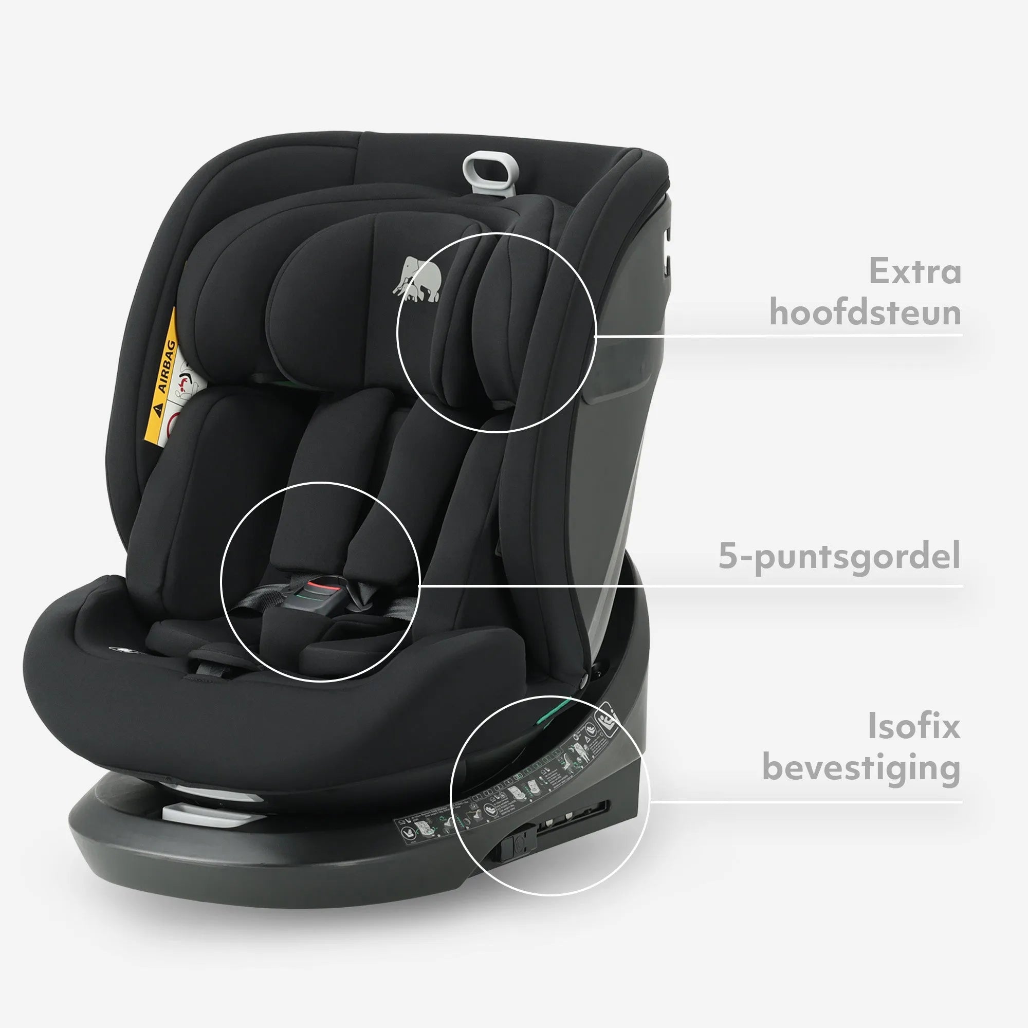 Deryan Cassie Luxe I-size Autostoel - Groep 0-1-2-3 - Isofix - Draaibaar 360°
