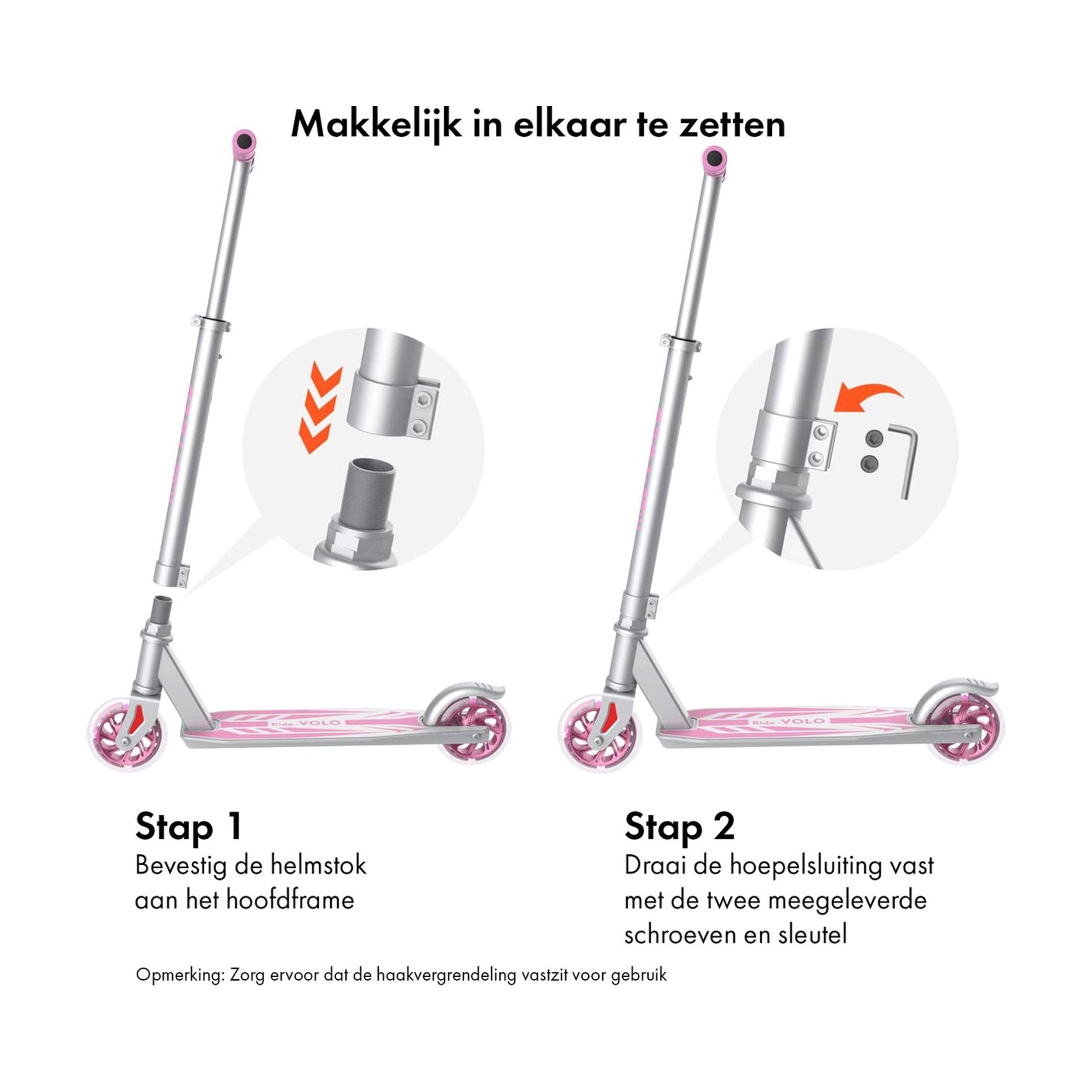 RideoVOLO Kinderstep Roze