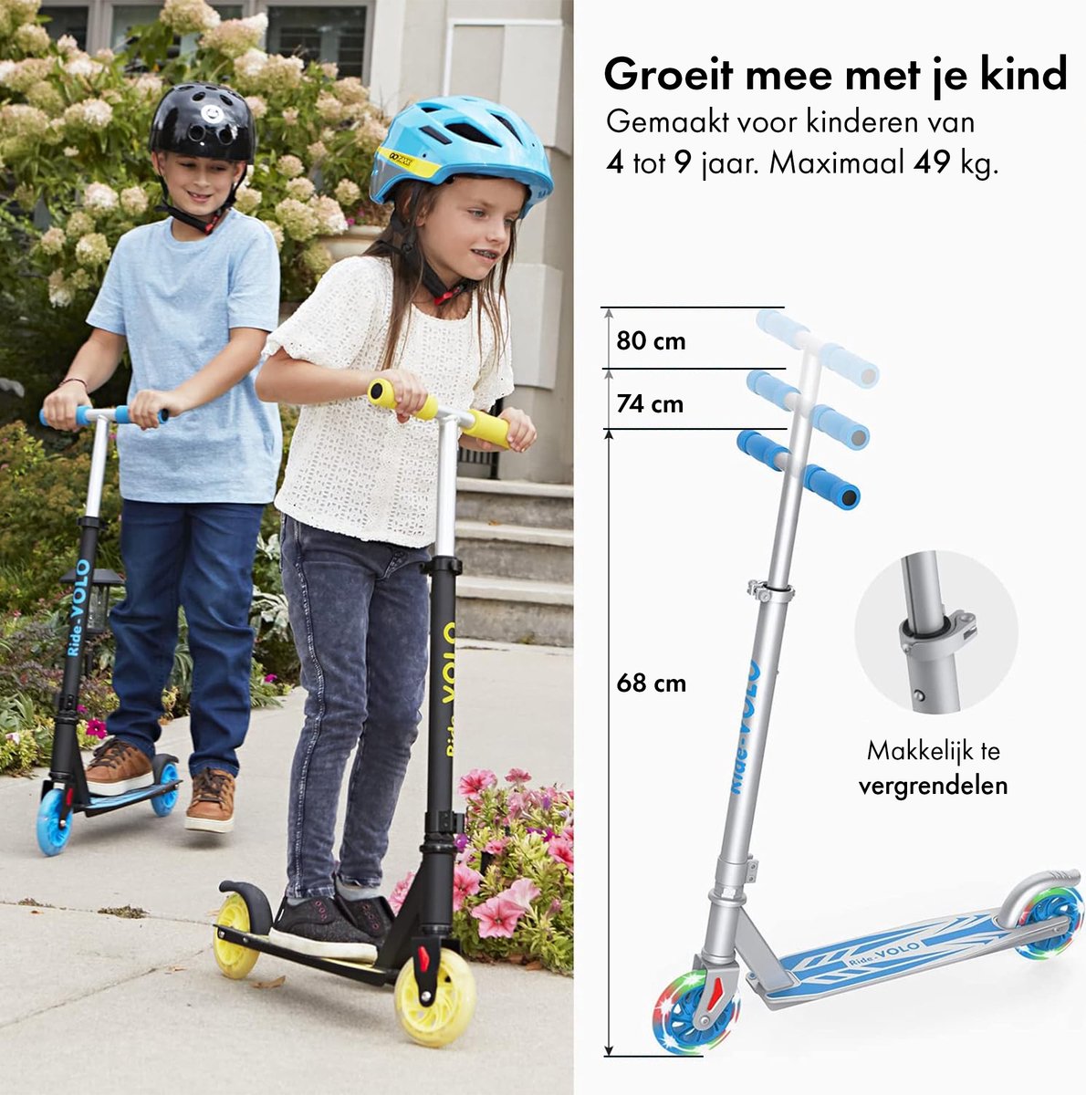 RideoVOLO Kinderstep Zilver