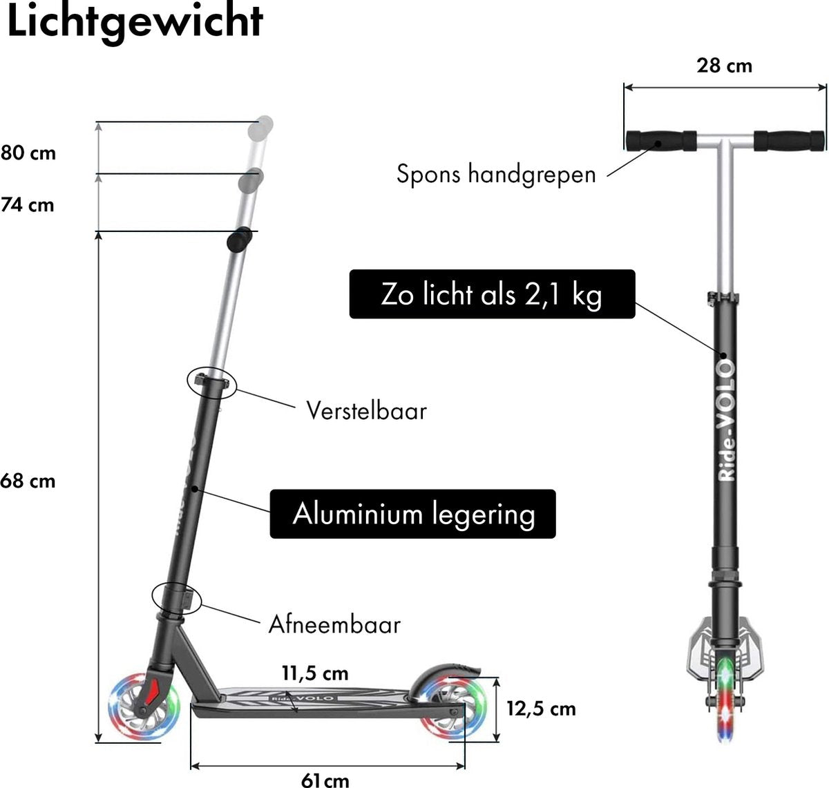 RideoVOLO Kinderstep Grijs