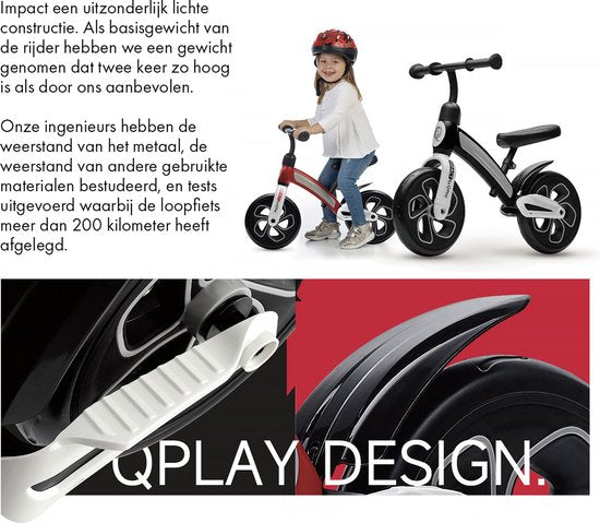 QPlay Impact bicicleta de equilibrio negra