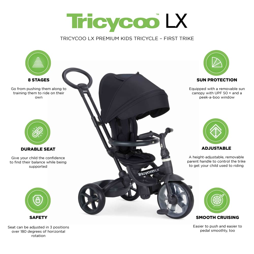 Joovy Tricycoo LX Premium Tricycle - Noir