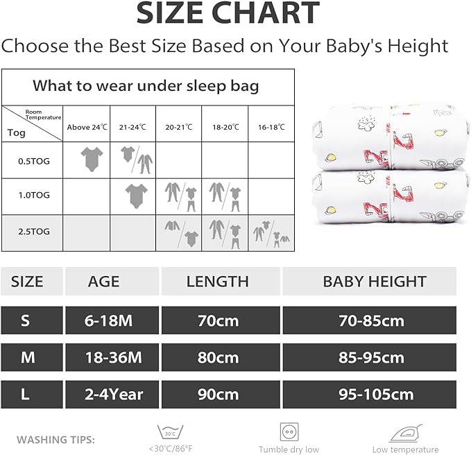 <tc>Mooiys</tc> Baby Winter Sleeping Bag with Detachable Sleeve - White - Vehicles