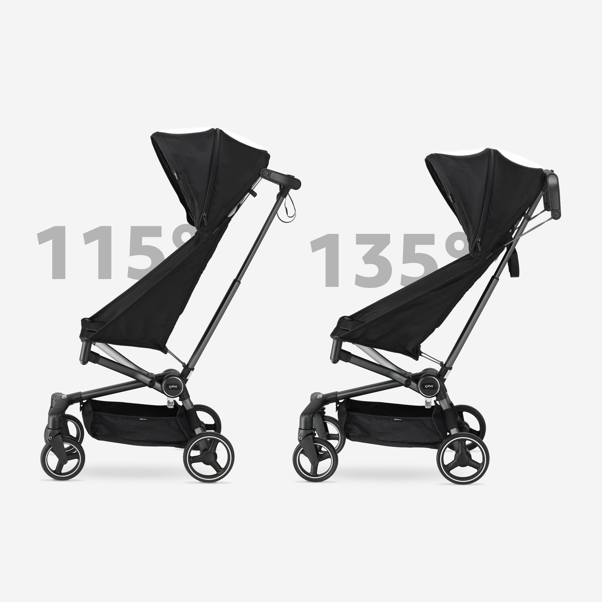 Qplay Airo Buggy - Inklapbaar - Lichtgewicht & Opvouwbaar - Zwart
