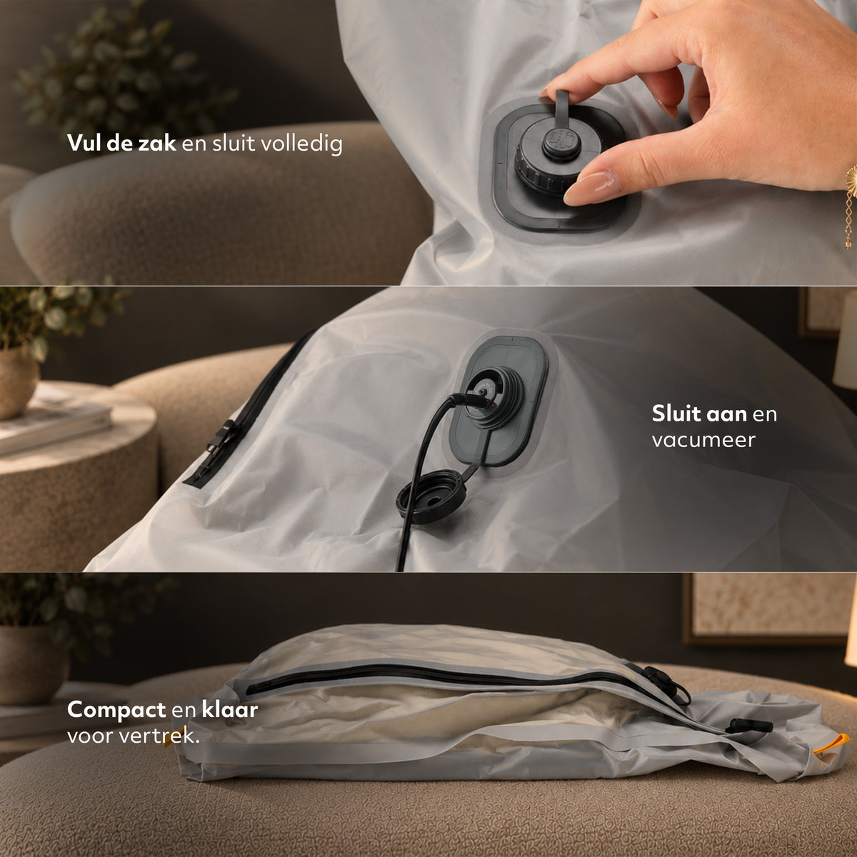 AirPack Vacuümzak met USB-C-pomp