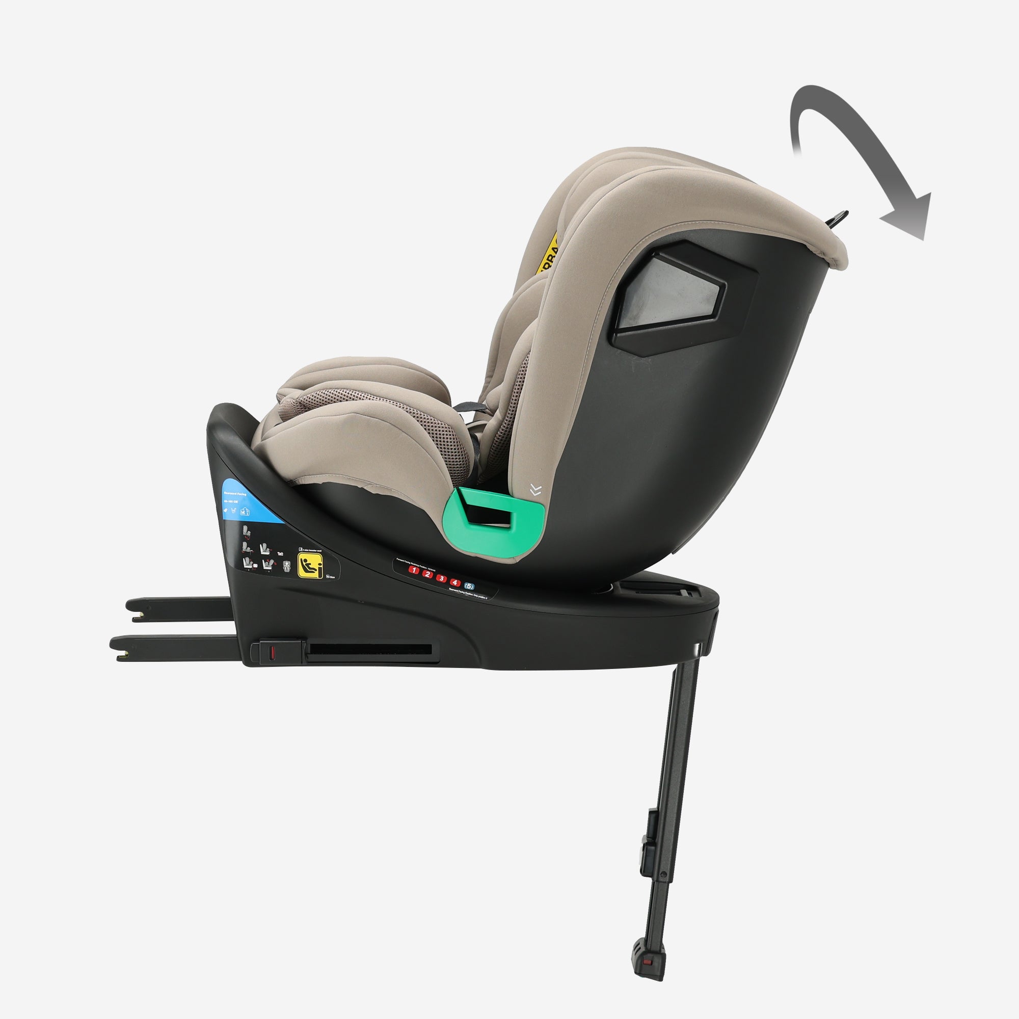 Chase Luxe i-Size Autostoel - 0-36kg - Isofix steunpoot - 360 draaibaar - Nougat