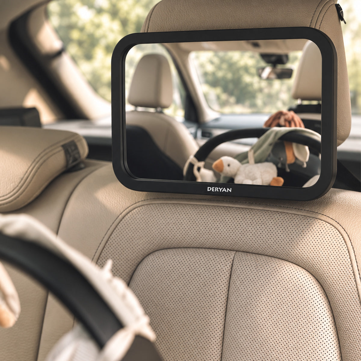 Deryan Luxury XL Car Mirror Baby Adjustable - Kinderspiegel Auto - Rücksitzspiegel Baby