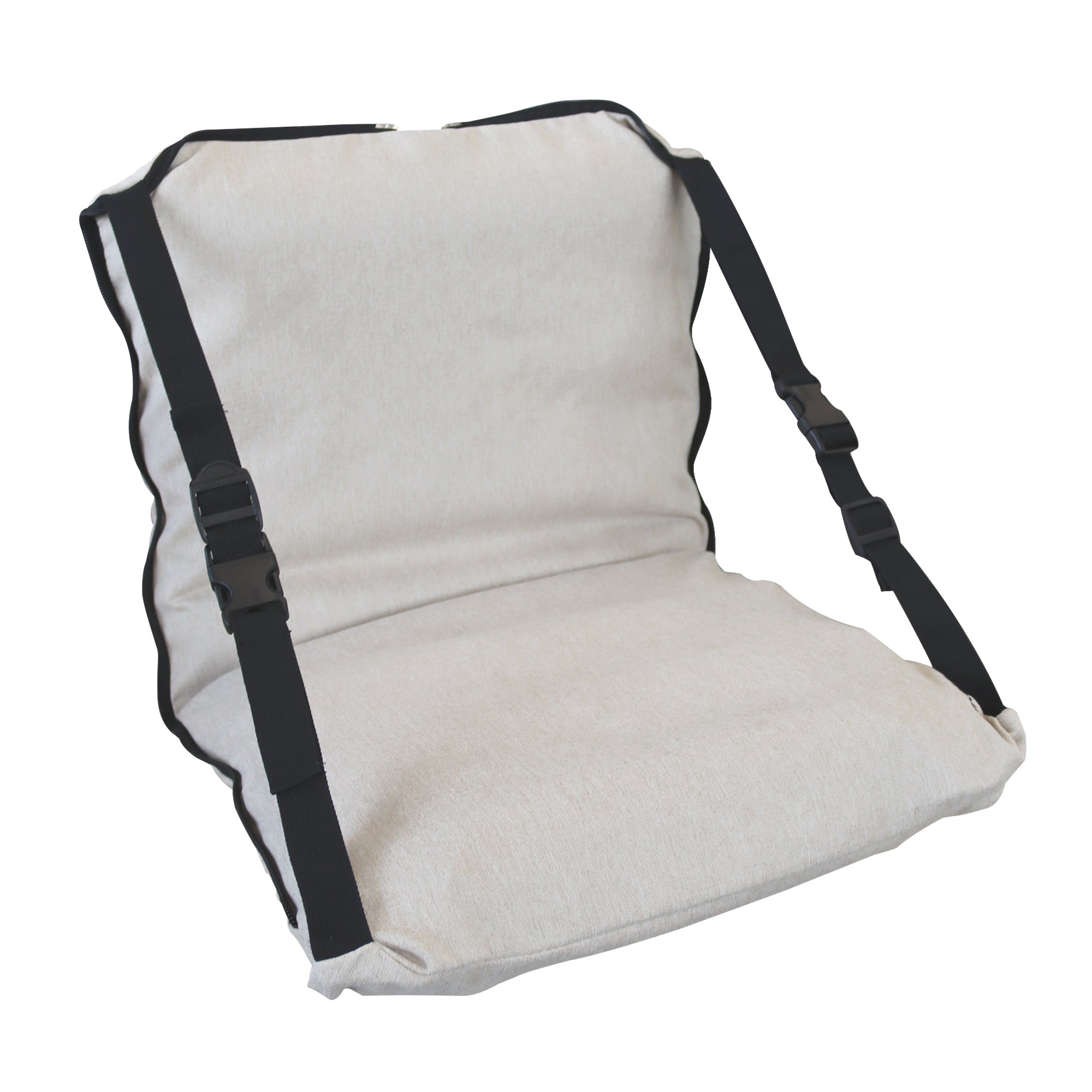 DERYAN AirTraveller Cuna de avión - Almohada de viaje con colchón - Plegado compacto - Crema