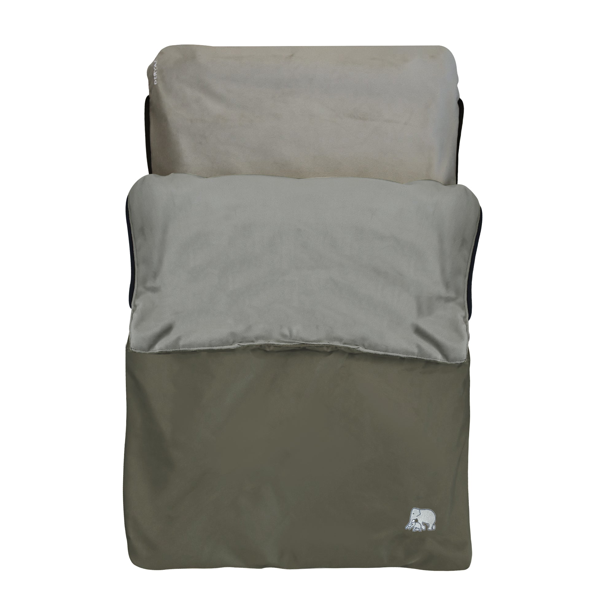 DERYAN AirTraveller Lit d'avion - Coussin de voyage avec matelas - compact et plié - Marron