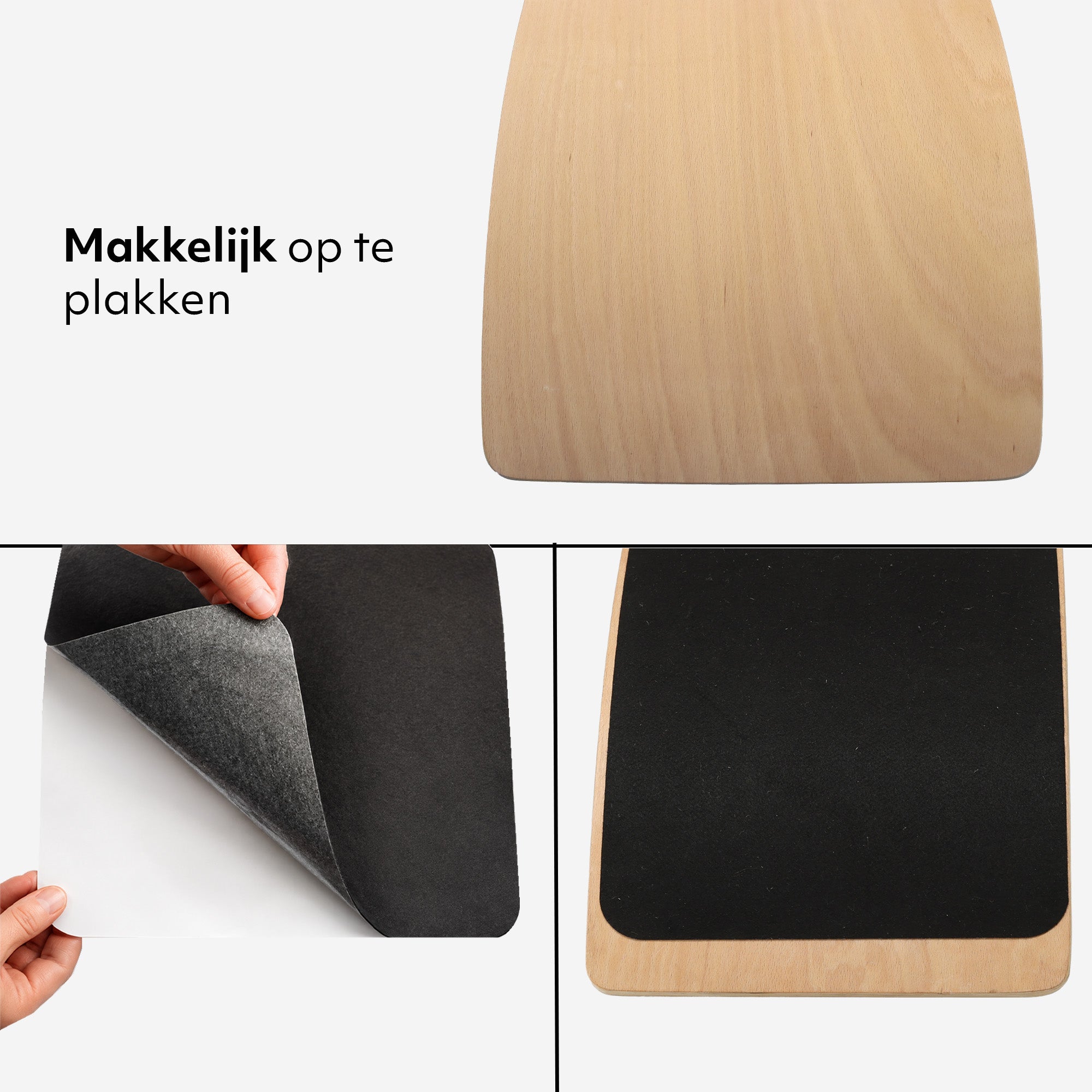 Planche d'équilibre en bois avec feutre, 90 cm